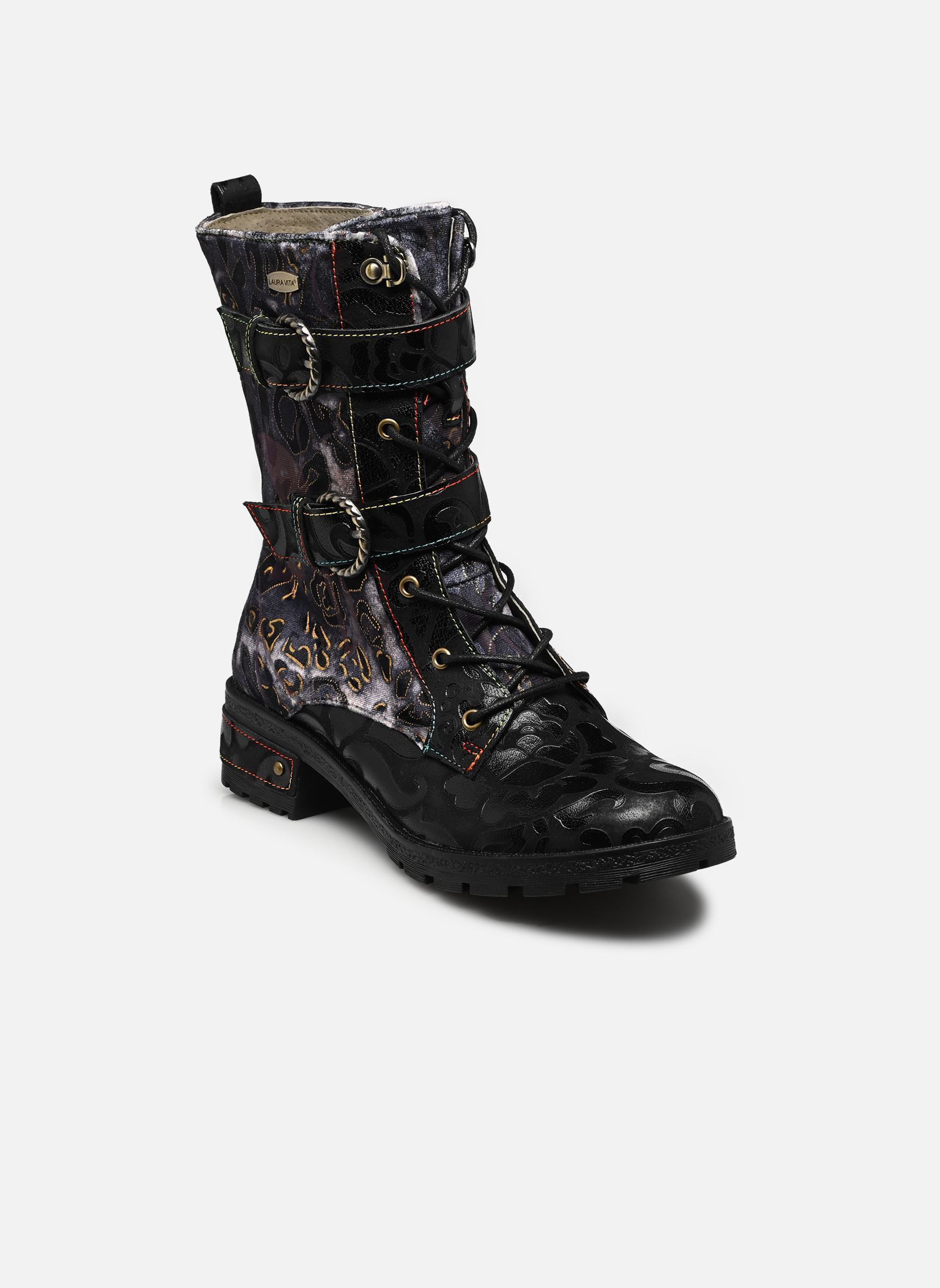 Bottines à lacets COCRAILO 71 femme noir Laura Vita Bottines à lacets COCRAILO 71 femme noir NOIR