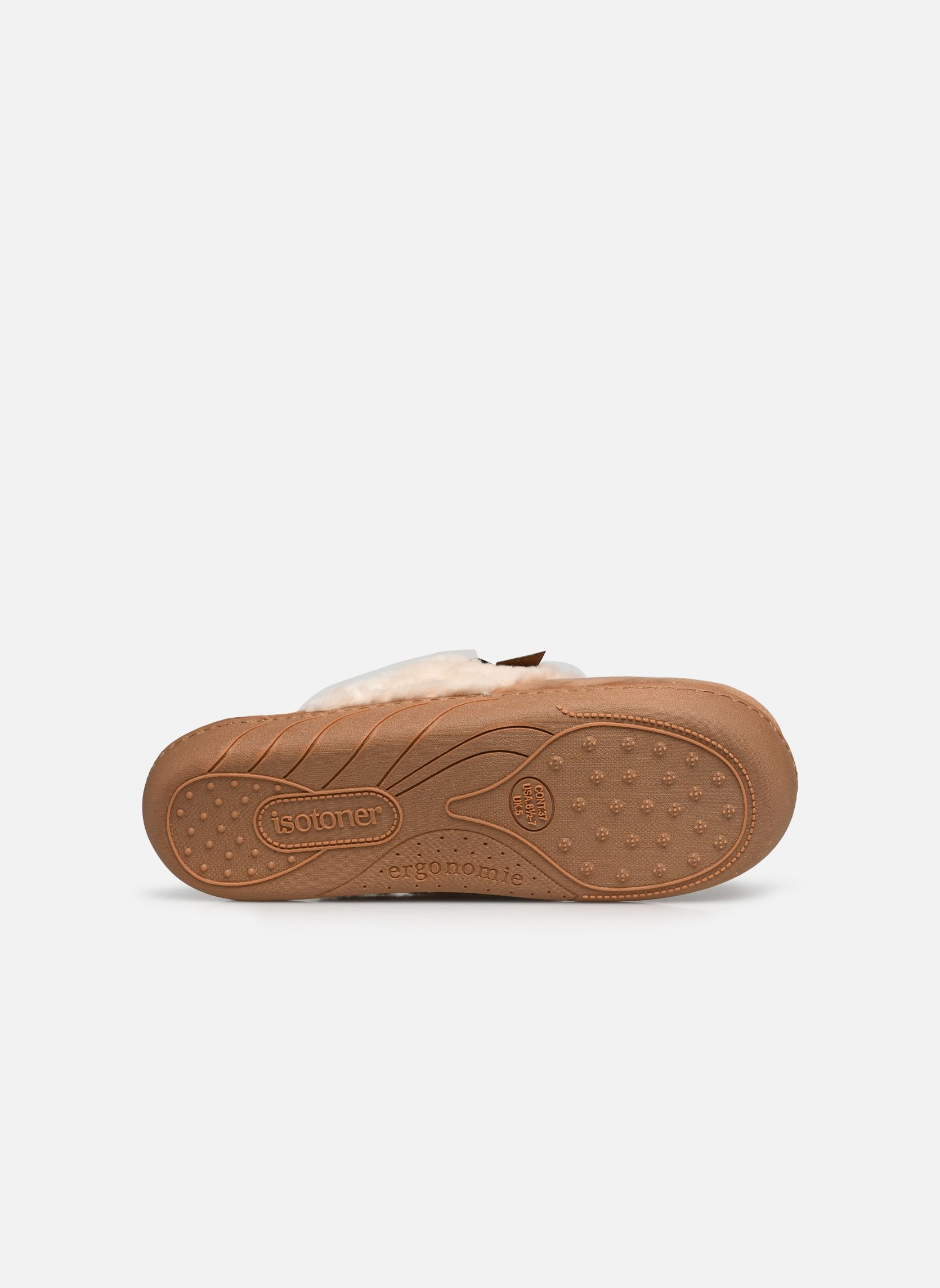 chaussons femme cuir isotoner