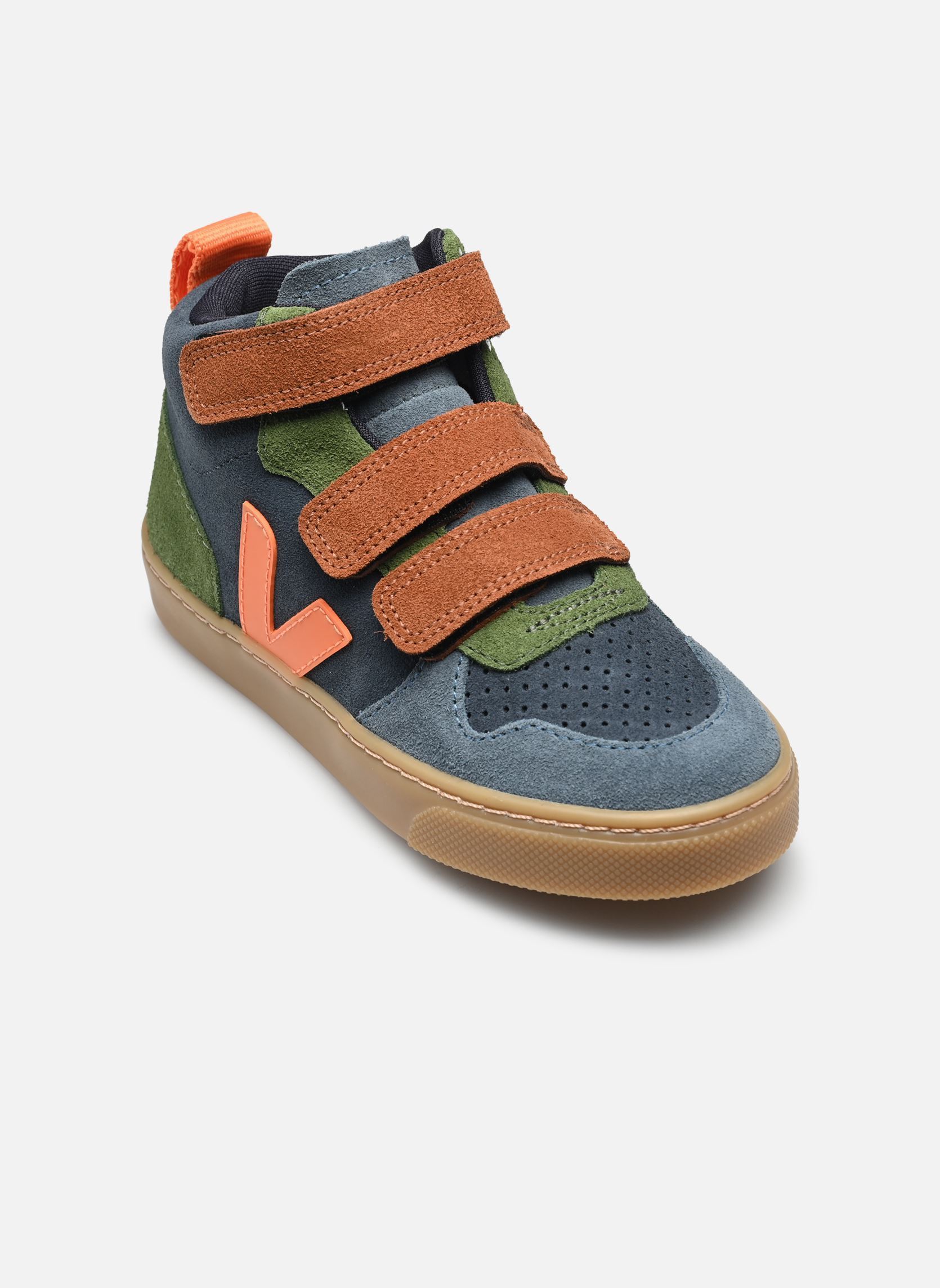 Baskets Small V-10 Mid Suede garçon bleu Veja Baskets Small V-10 Mid Suede garçon bleu NAUTICO_FURY_NATURAL