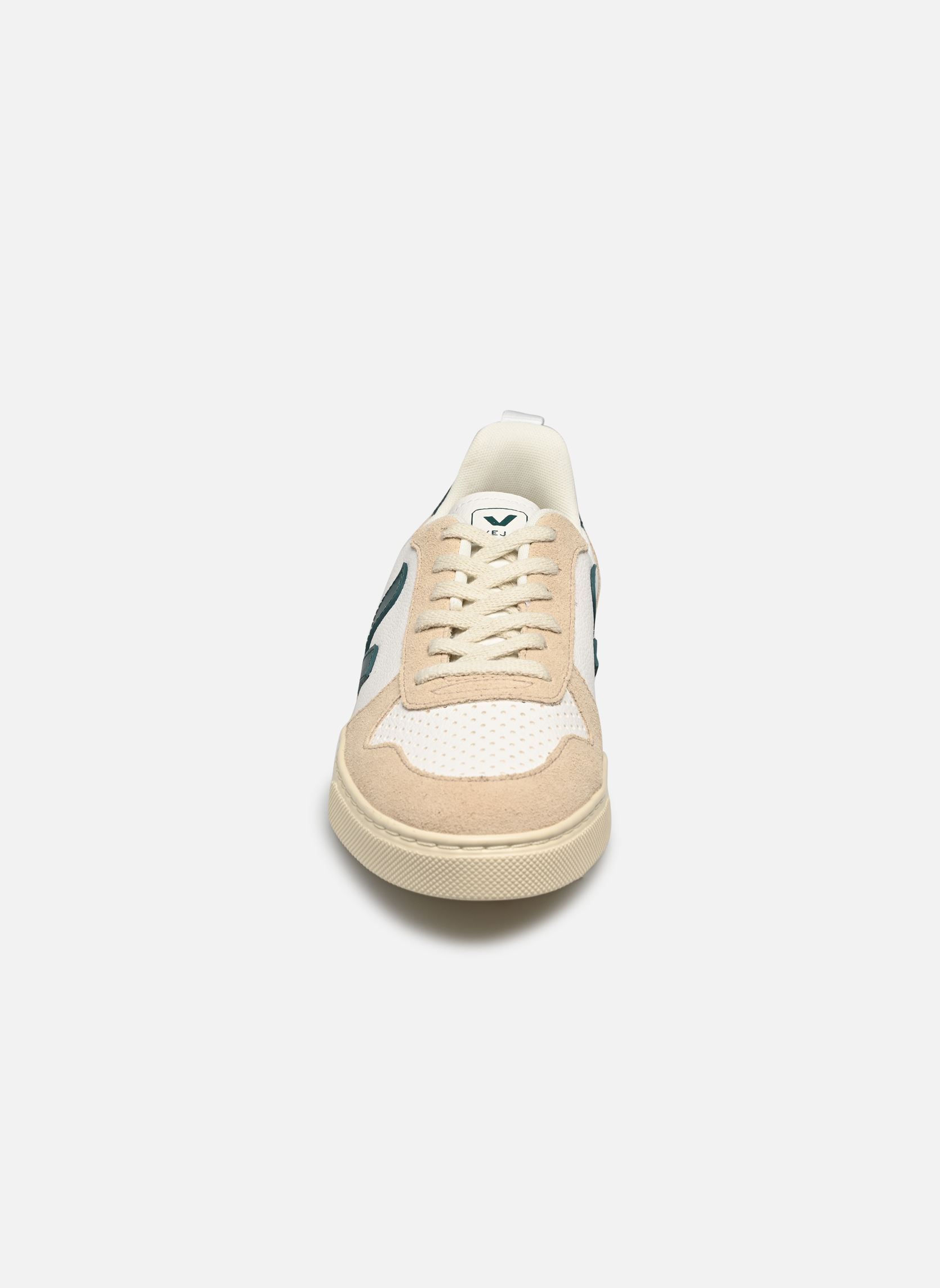 Baskets Small V-10 Laces Chromefree Leather blanc Veja Baskets Small V-10 Laces Chromefree Leather blanc EXTRA-WHITE_BRITTANY_ALMOND