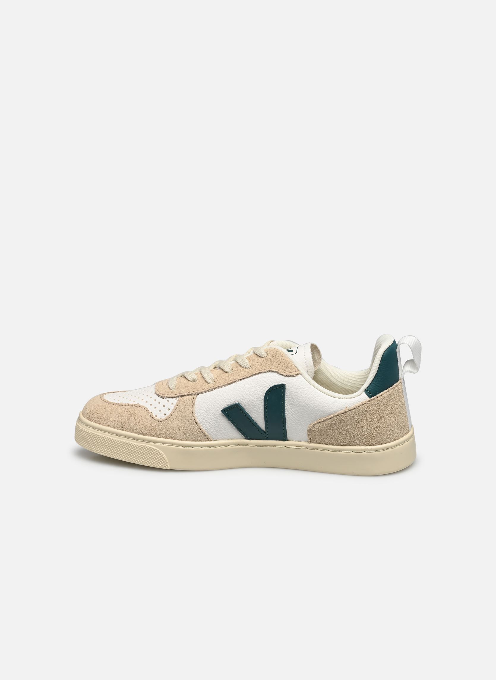 Baskets Small V-10 Laces Chromefree Leather blanc Veja Baskets Small V-10 Laces Chromefree Leather blanc EXTRA-WHITE_BRITTANY_ALMOND