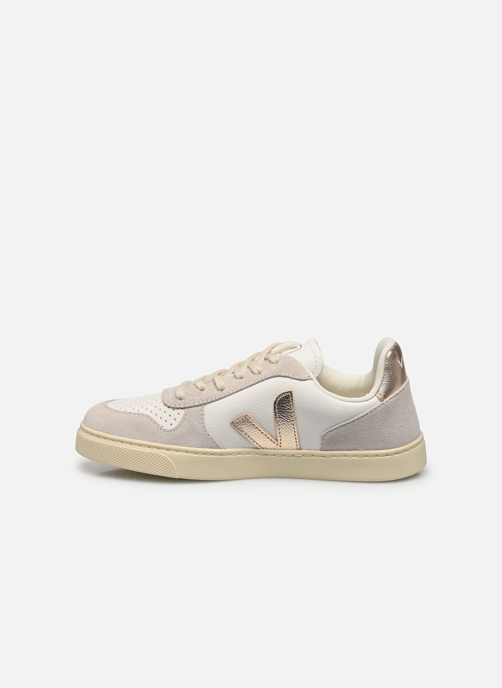 Sneakers Small V-10 Laces Chromefree Leather meisjes wit Veja Sneakers Small V-10 Laces Chromefree Leather meisjes wit EXTRA-WHITE_PLATINE_NATURAL