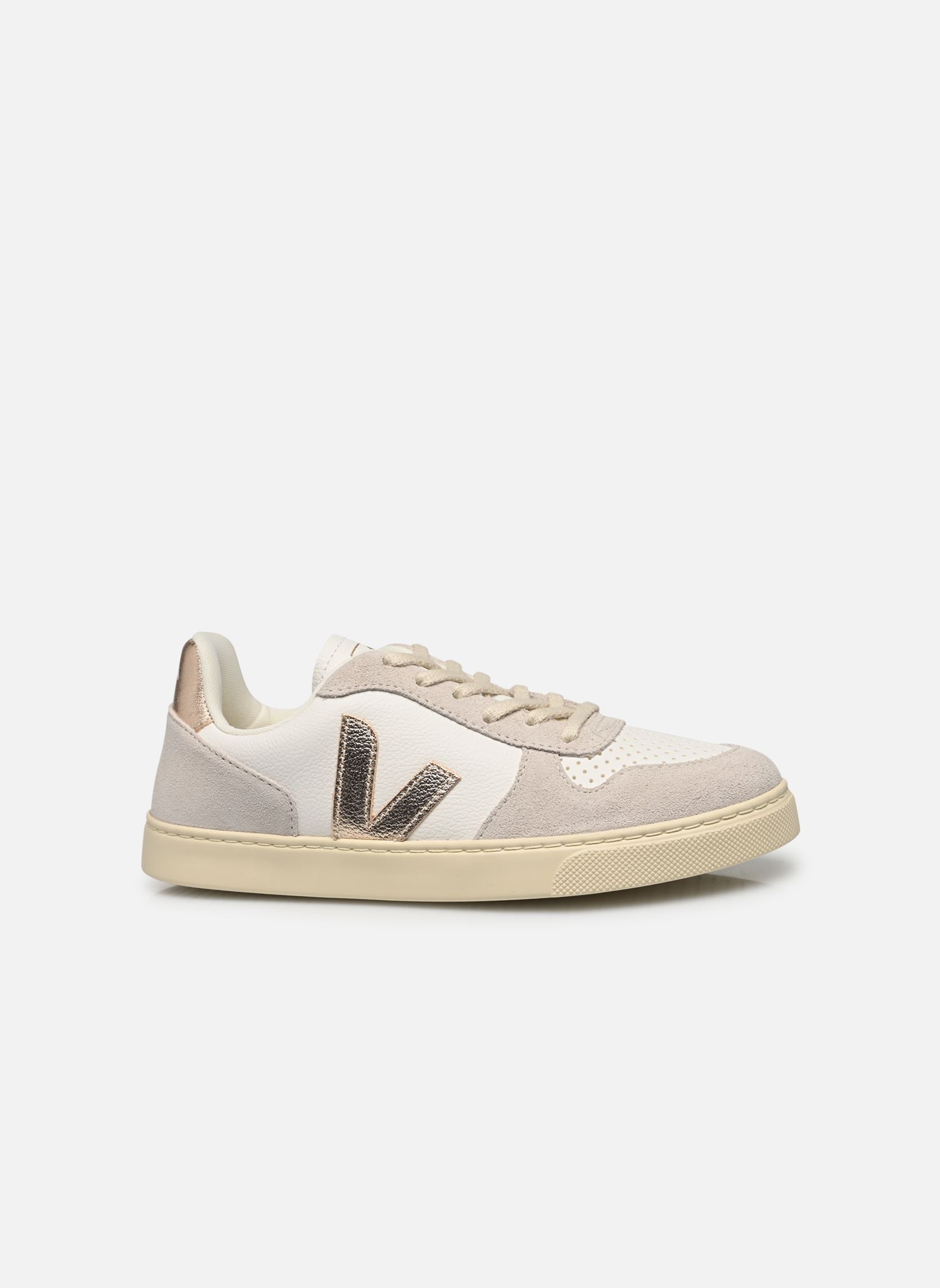 Sneakers Small V-10 Laces Chromefree Leather meisjes wit Veja Sneakers Small V-10 Laces Chromefree Leather meisjes wit EXTRA-WHITE_PLATINE_NATURAL