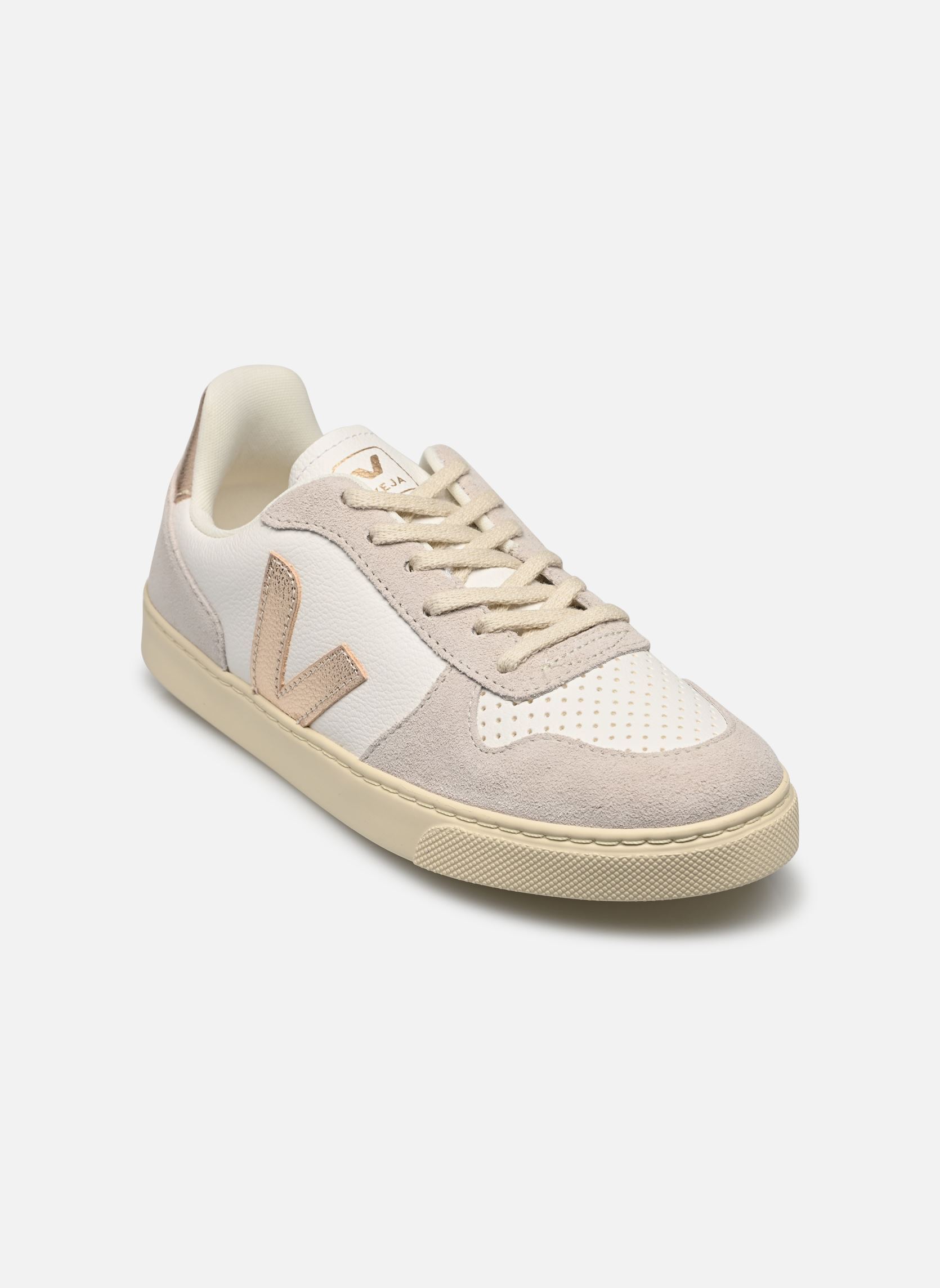 Sneakers Small V-10 Laces Chromefree Leather meisjes wit Veja Sneakers Small V-10 Laces Chromefree Leather meisjes wit EXTRA-WHITE_PLATINE_NATURAL
