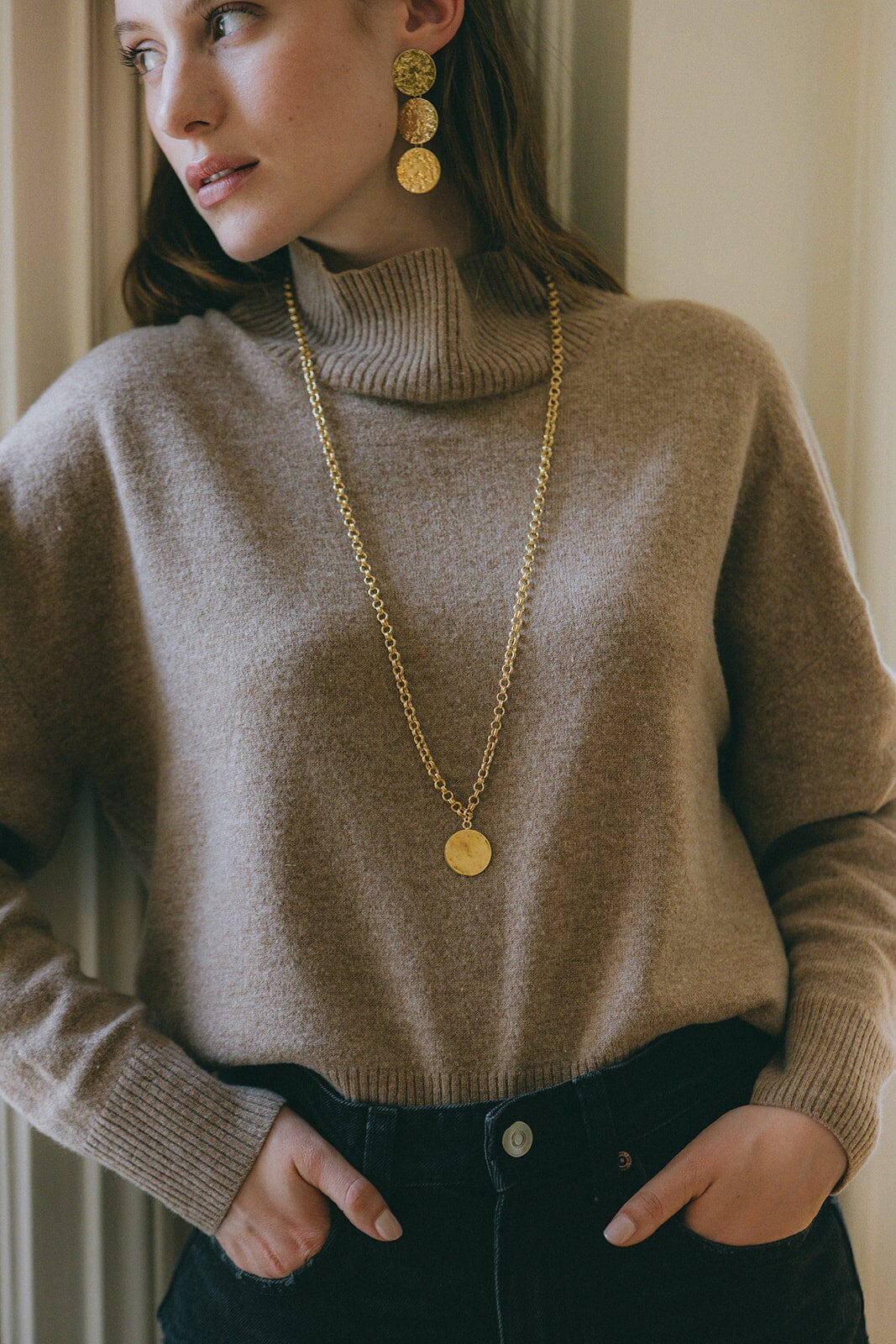 Collier Sautoir Vintage Lanvin - Doré Et Rouge - Bijou Ancien De Couture, Paris France - Pièce Unique Rétro