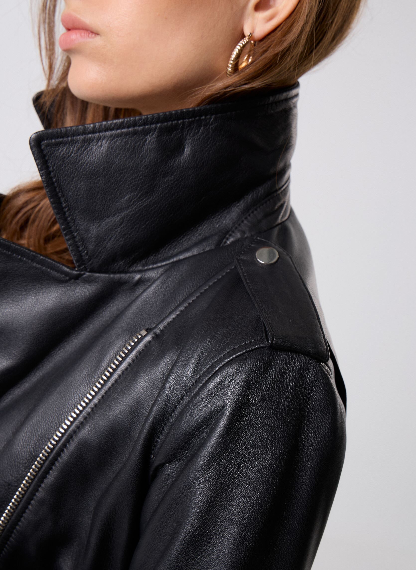 Vestes en cuir VILALBA cuir femme noir Georgia Rose Vestes en cuir VILALBA cuir femme noir NOIR