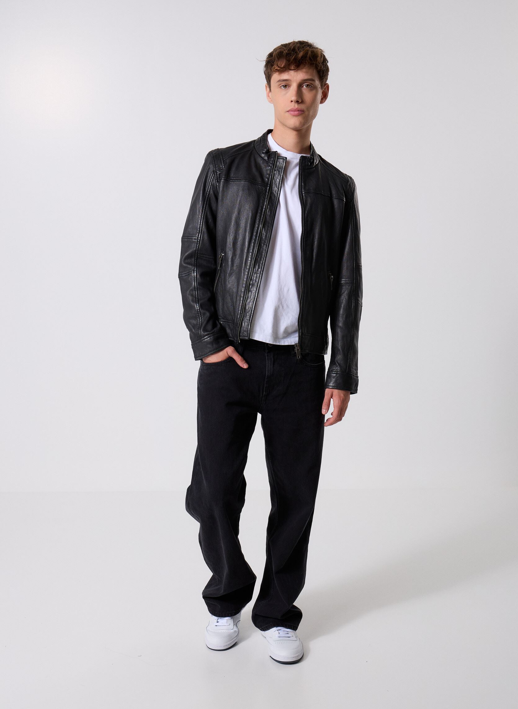 Vestes en cuir VOLGA cuir homme noir Marvin&Co Vestes en cuir VOLGA cuir homme noir Noir