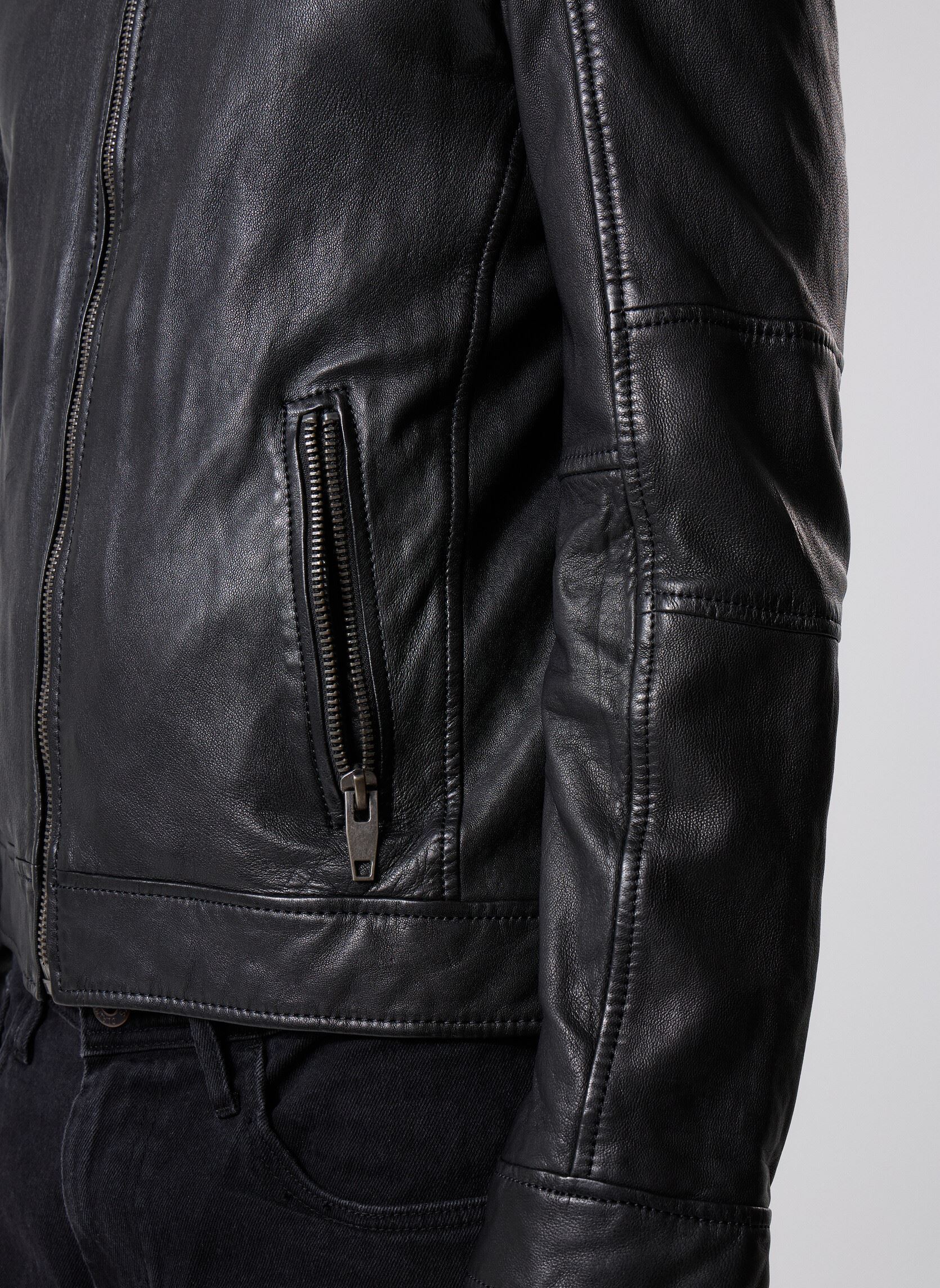 Vestes en cuir VOLGA cuir homme noir Marvin&Co Vestes en cuir VOLGA cuir homme noir Noir