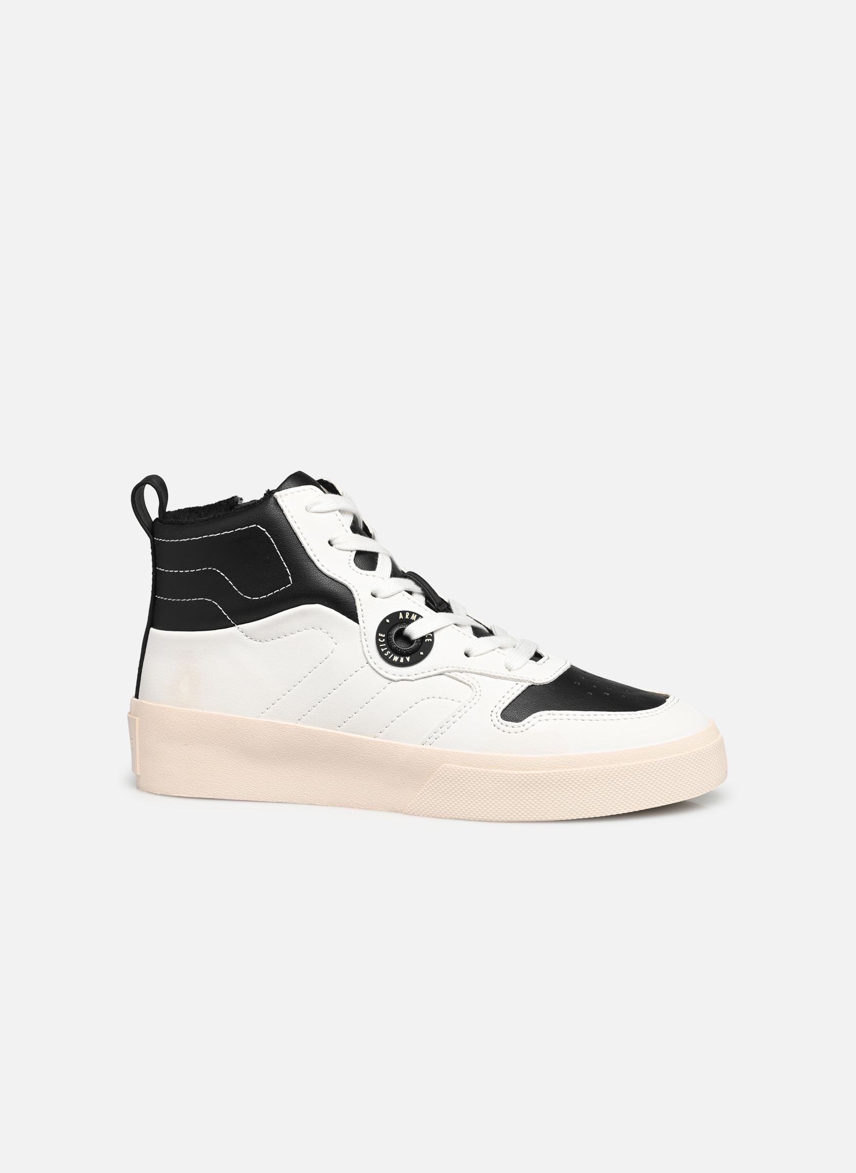 Hoge sneakers LOVA MID dames wit Armistice Hoge sneakers LOVA MID dames wit BLANC/NOIR