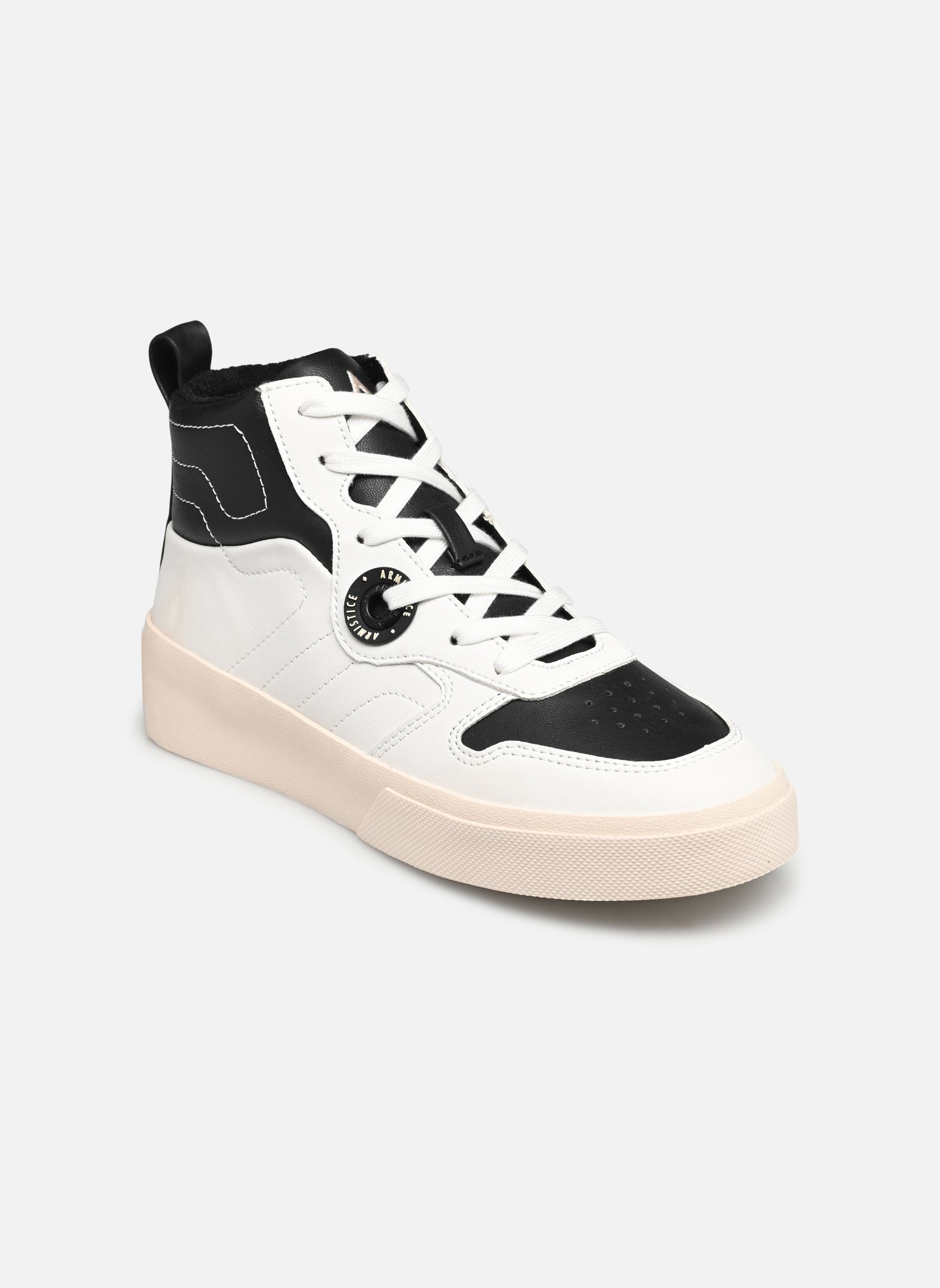 Hoge sneakers LOVA MID dames wit Armistice Hoge sneakers LOVA MID dames wit BLANC/NOIR