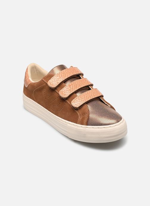 No Name Lage sneakers Arcade Straps Perfos dames bruin