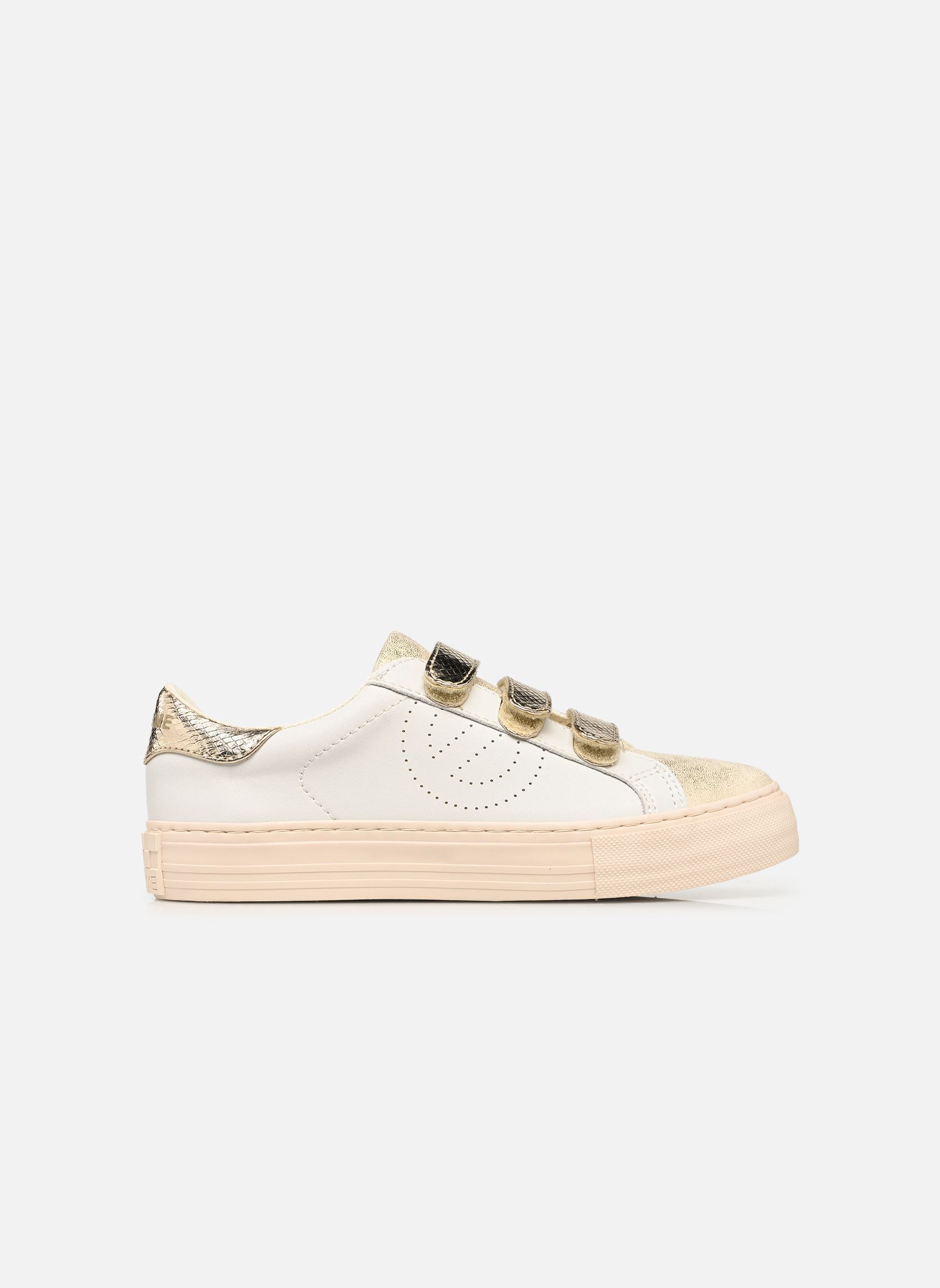 Sneakers Arcade Straps Perfos dames wit No Name Sneakers Arcade Straps Perfos dames wit WHITE/L.GOLD/L.GOLD