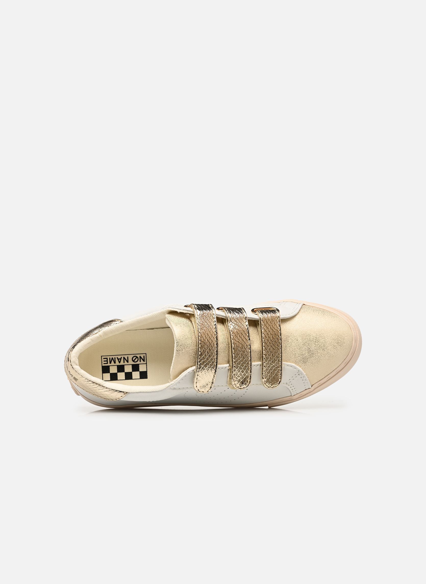 Sneakers Arcade Straps Perfos dames wit No Name Sneakers Arcade Straps Perfos dames wit WHITE/L.GOLD/L.GOLD