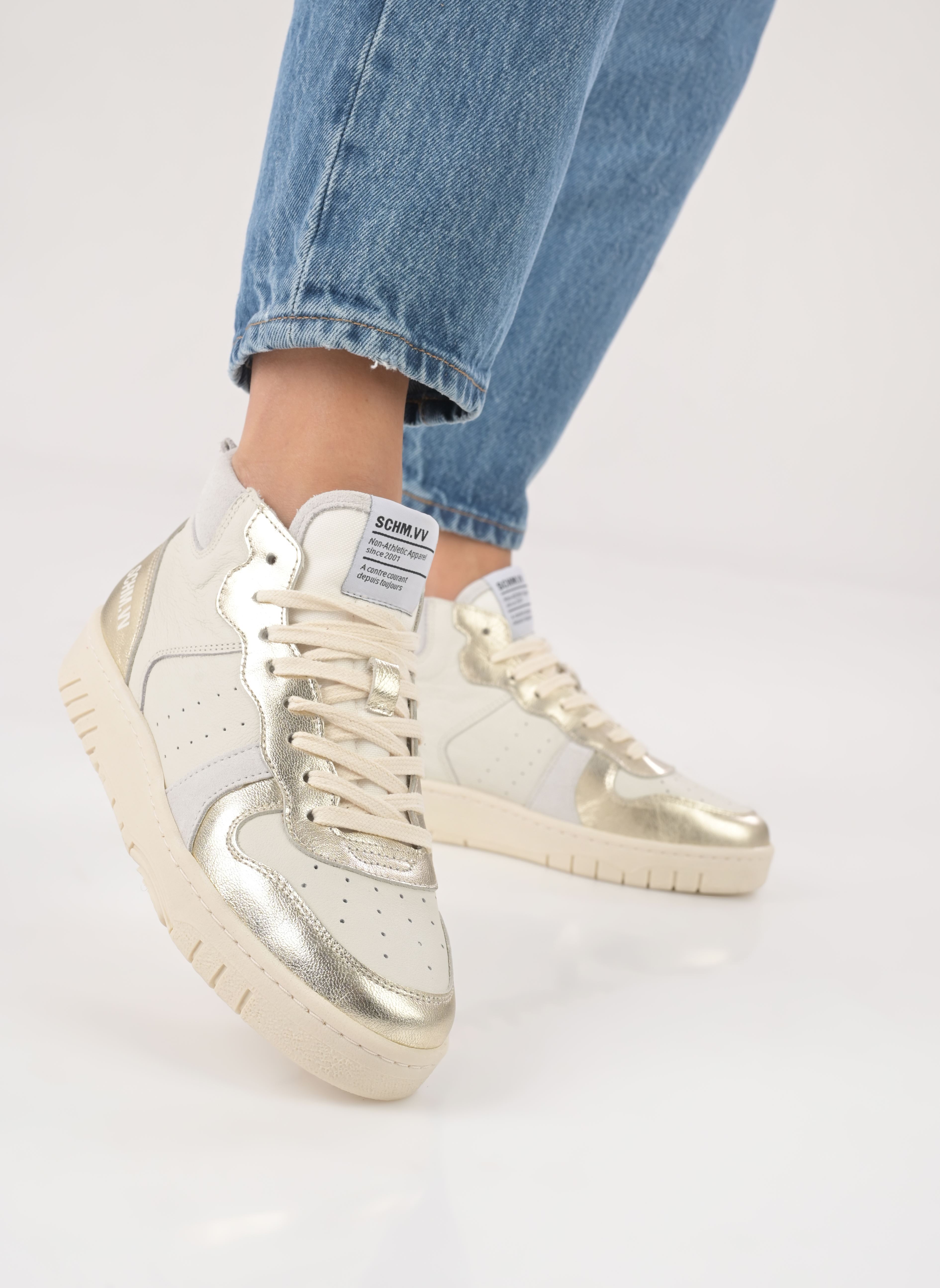 Hoge sneakers WINSTON MID W dames wit Schmoove Woman Hoge sneakers WINSTON MID W dames wit OFF WHITECHAMPAGNE