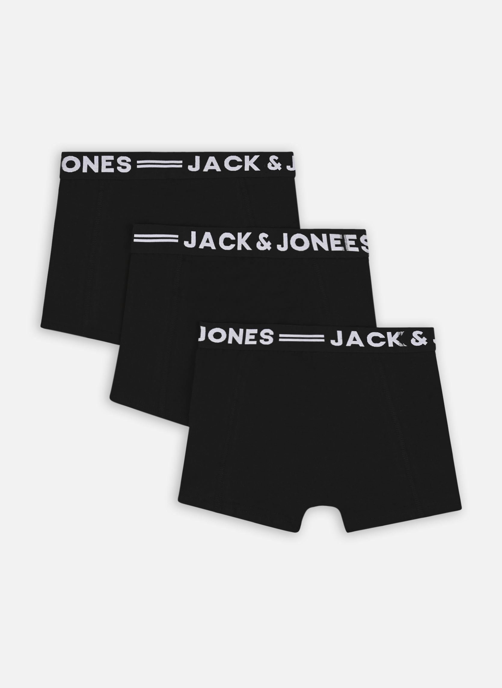 Lots sous-vêtements Sense Trunks 3-Pack Noos Jnr garçon noir Jack & Jones Lots sous-vêtements Sense Trunks 3-Pack Noos Jnr garçon noir BLACK
