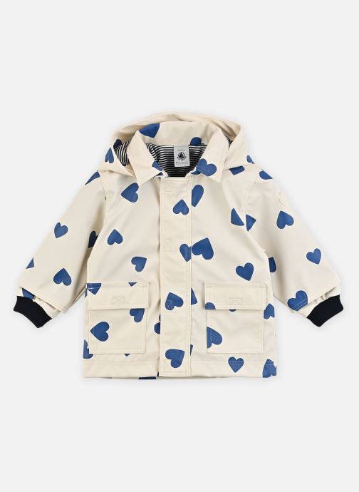 Petit Bateau Wasserdichte Windbreaker / Wasserdichte Windjacken Ciré Iconique Bébé mädchen weiß