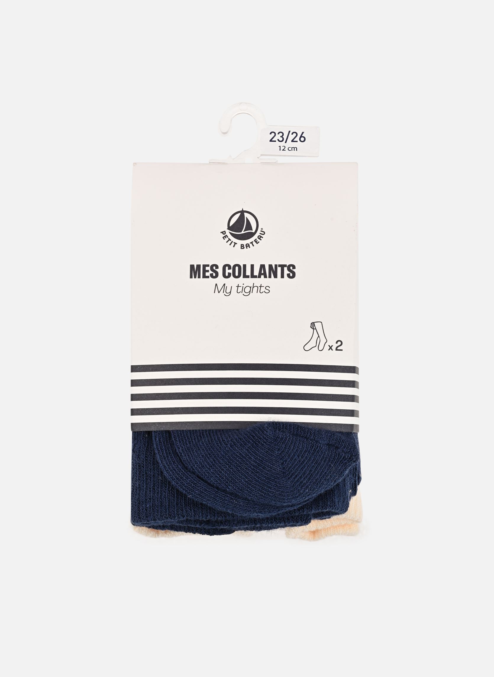 Collants Lot De Collants X2 fille blanc Petit Bateau Collants Lot De Collants X2 fille blanc VARIANTE 2