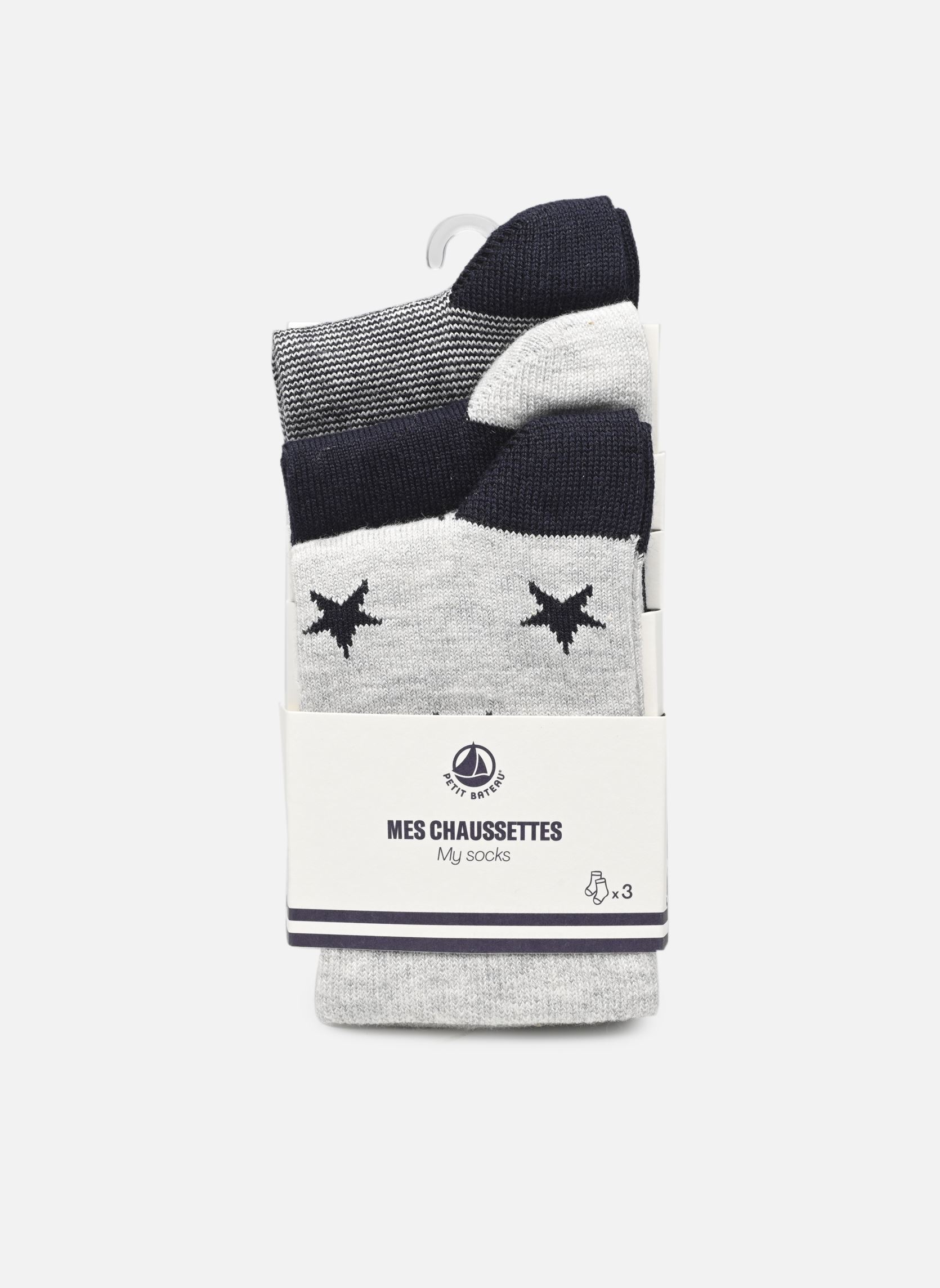 Chaussettes Chaussettes X3 garçon blanc Petit Bateau Chaussettes Chaussettes X3 garçon blanc VARIANTE 1 NOUVEAUX