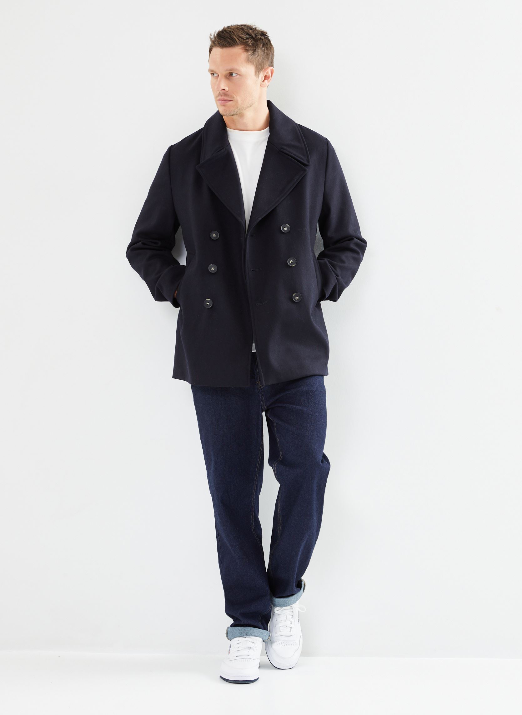 Dufflecoat VABAN laine herren blau Marvin&Co Dufflecoat VABAN laine herren blau MARINE