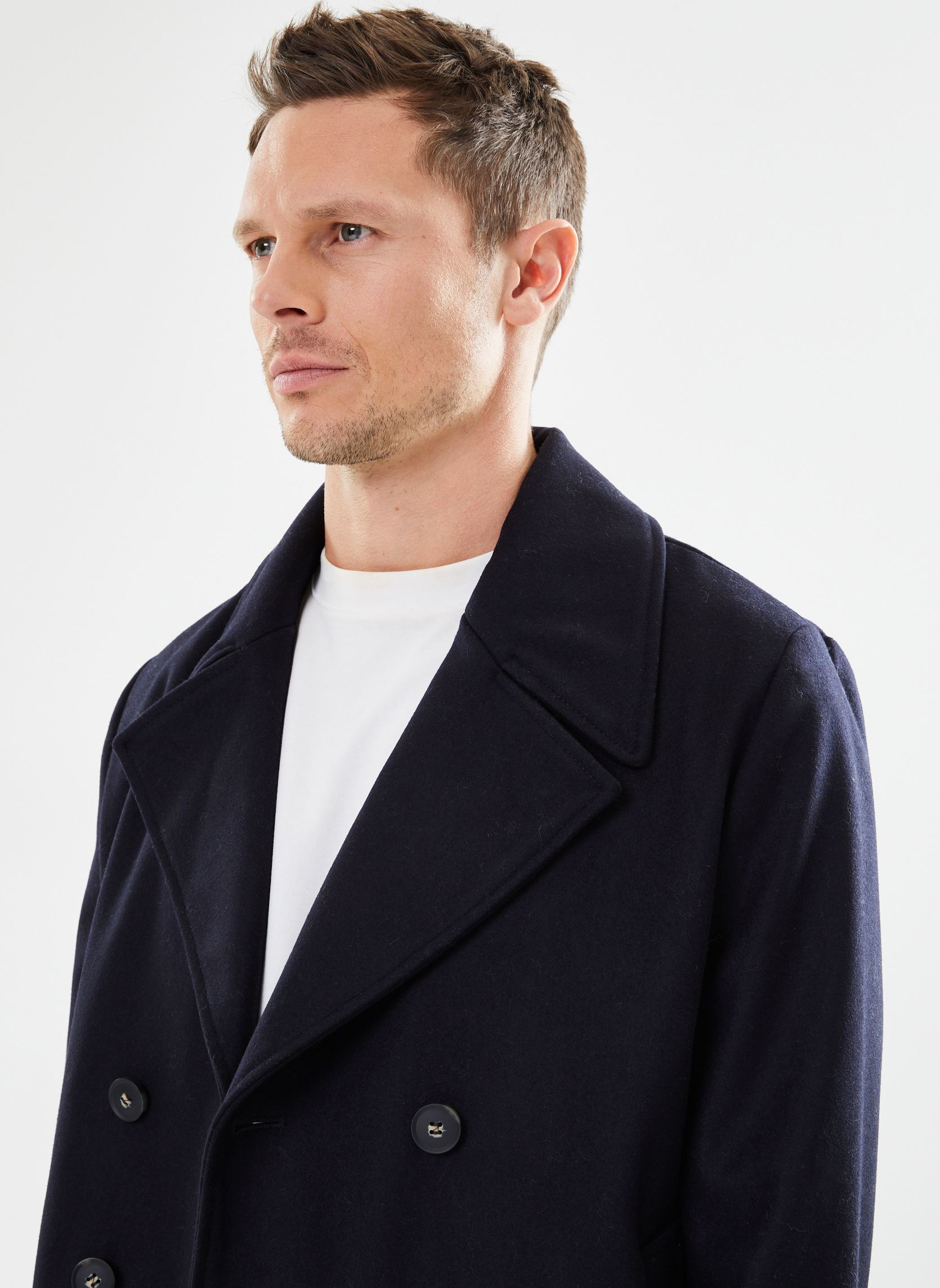 Dufflecoat VABAN laine herren blau Marvin&Co Dufflecoat VABAN laine herren blau MARINE