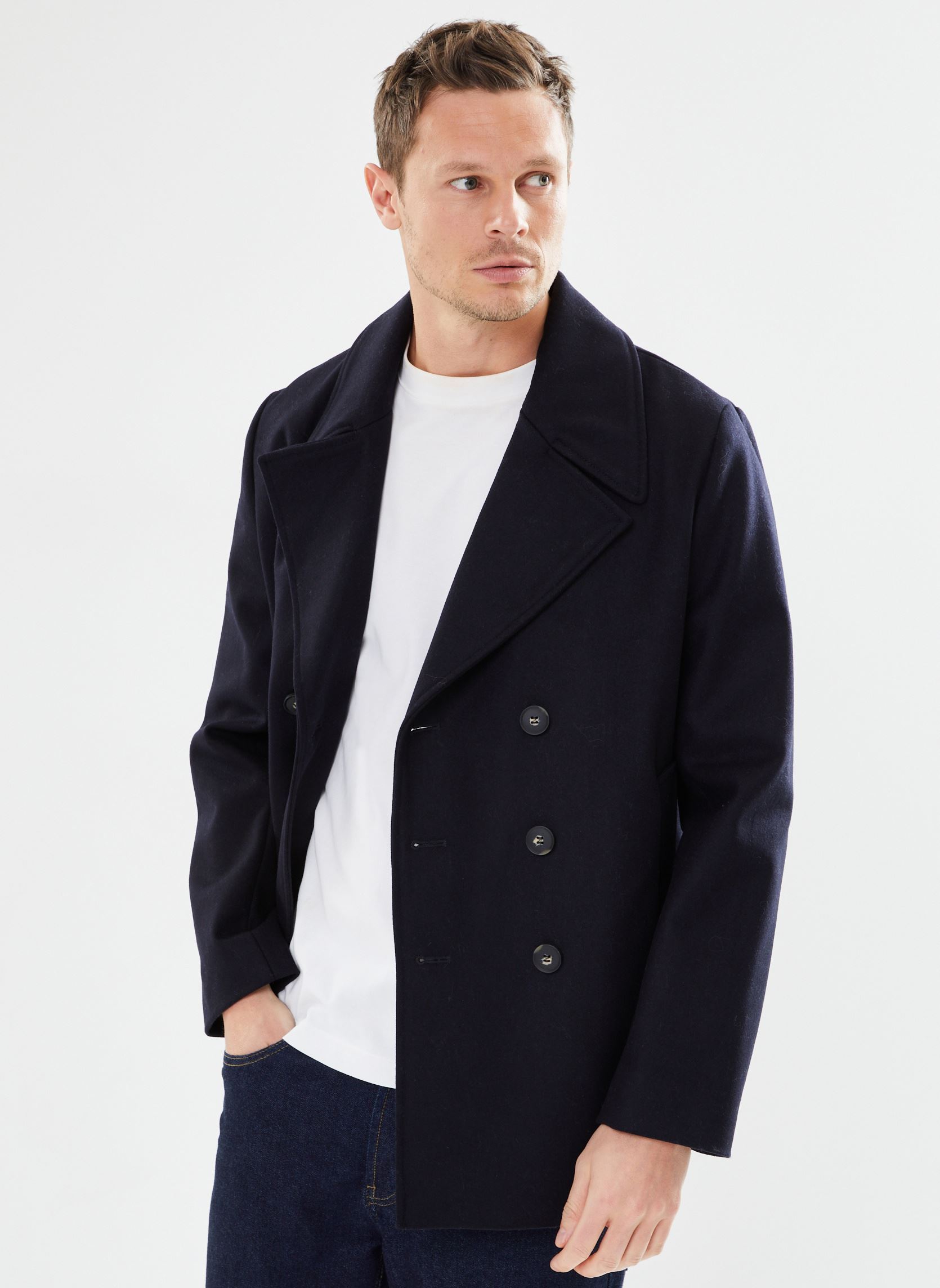 Dufflecoat VABAN laine herren blau Marvin&Co Dufflecoat VABAN laine herren blau MARINE