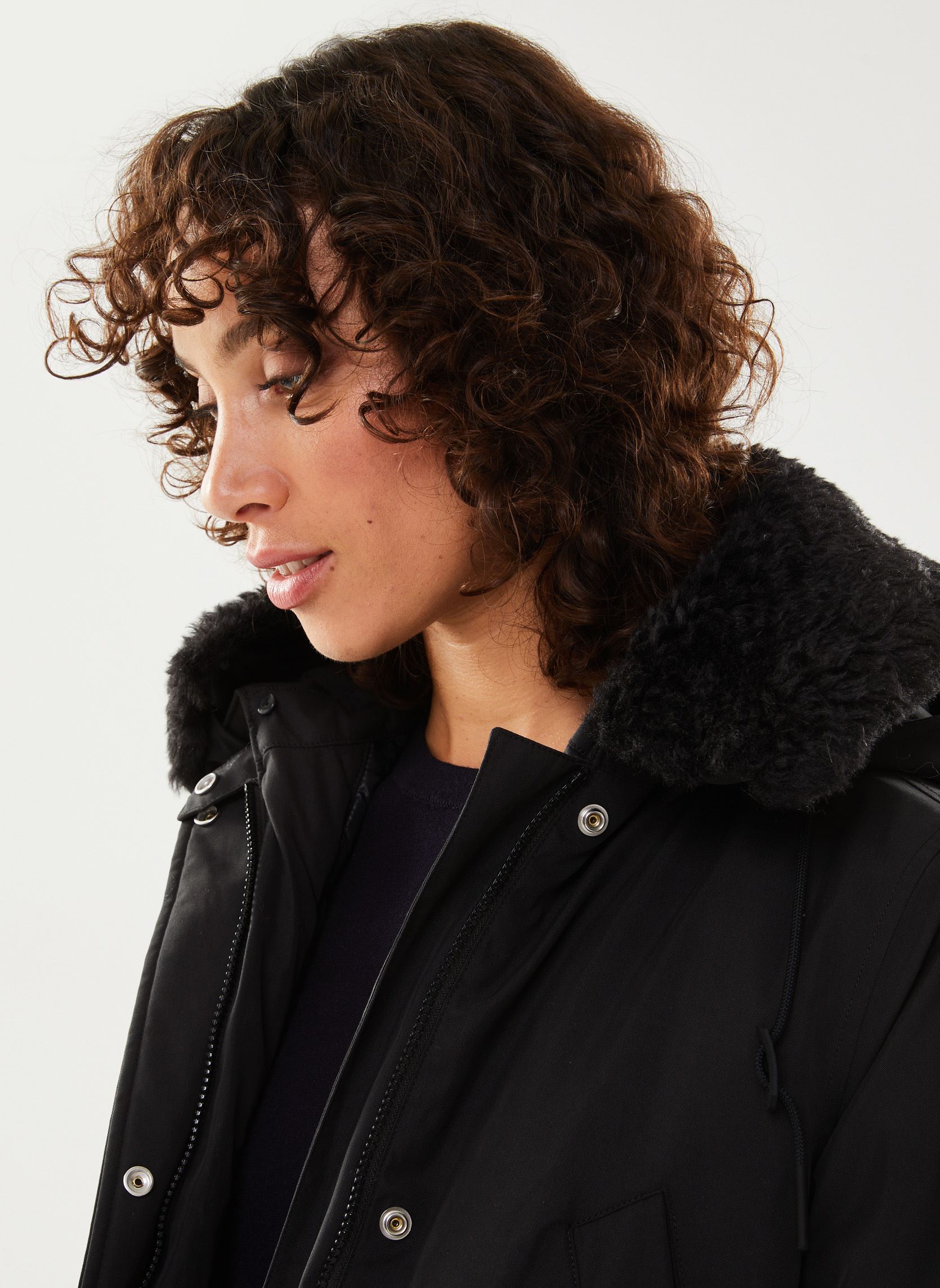 Winterjas Parka longue dames zwart Aigle Winterjas Parka longue dames zwart NOIR