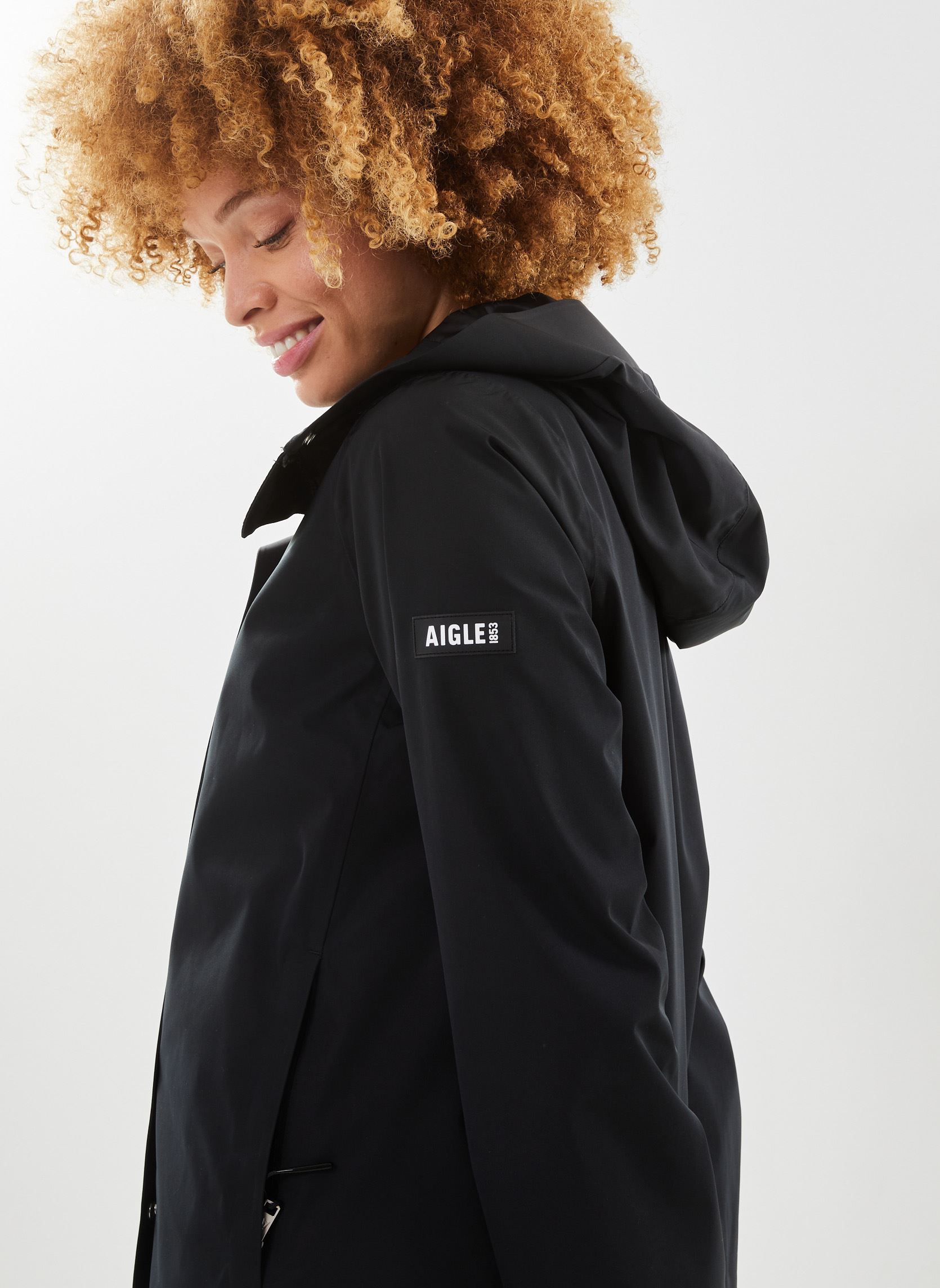 Parkas Parka longue MTD® à capuche femme noir Aigle Parkas Parka longue MTD® à capuche femme noir NOIR