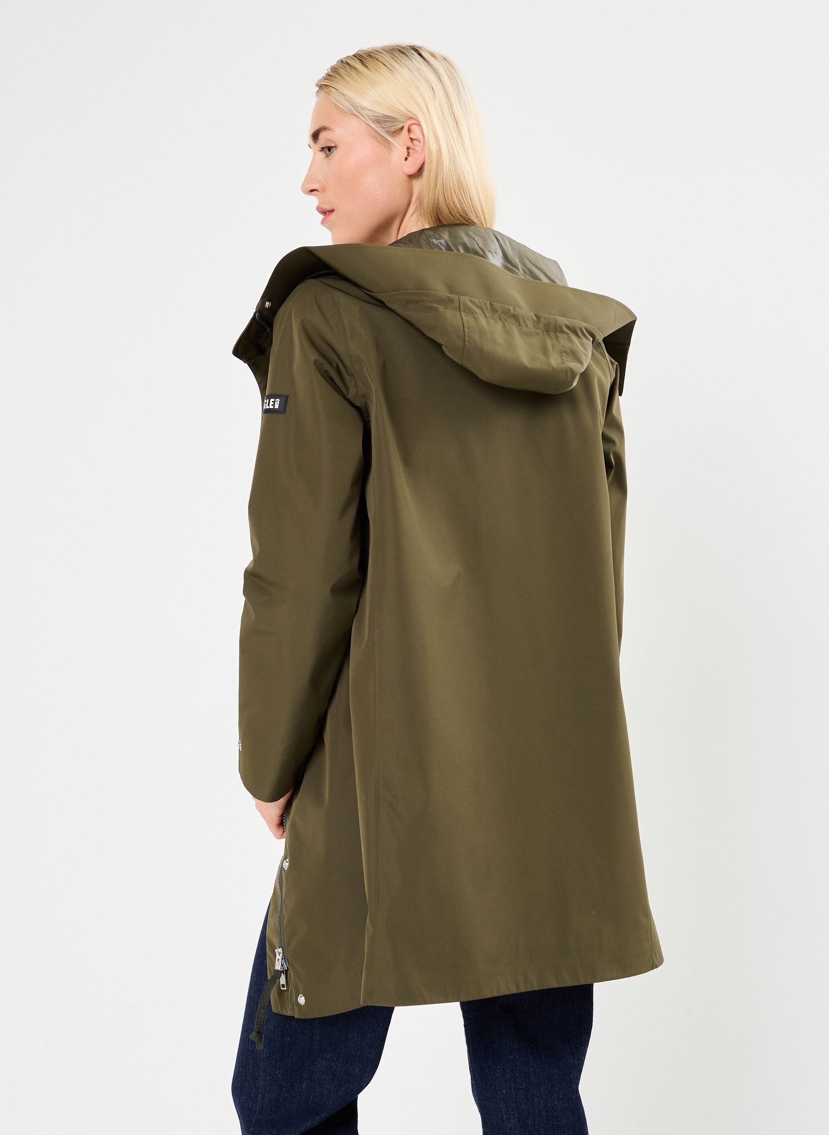 Parkas Parka longue MTD® à capuche femme vert Aigle Parkas Parka longue MTD® à capuche femme vert Algue