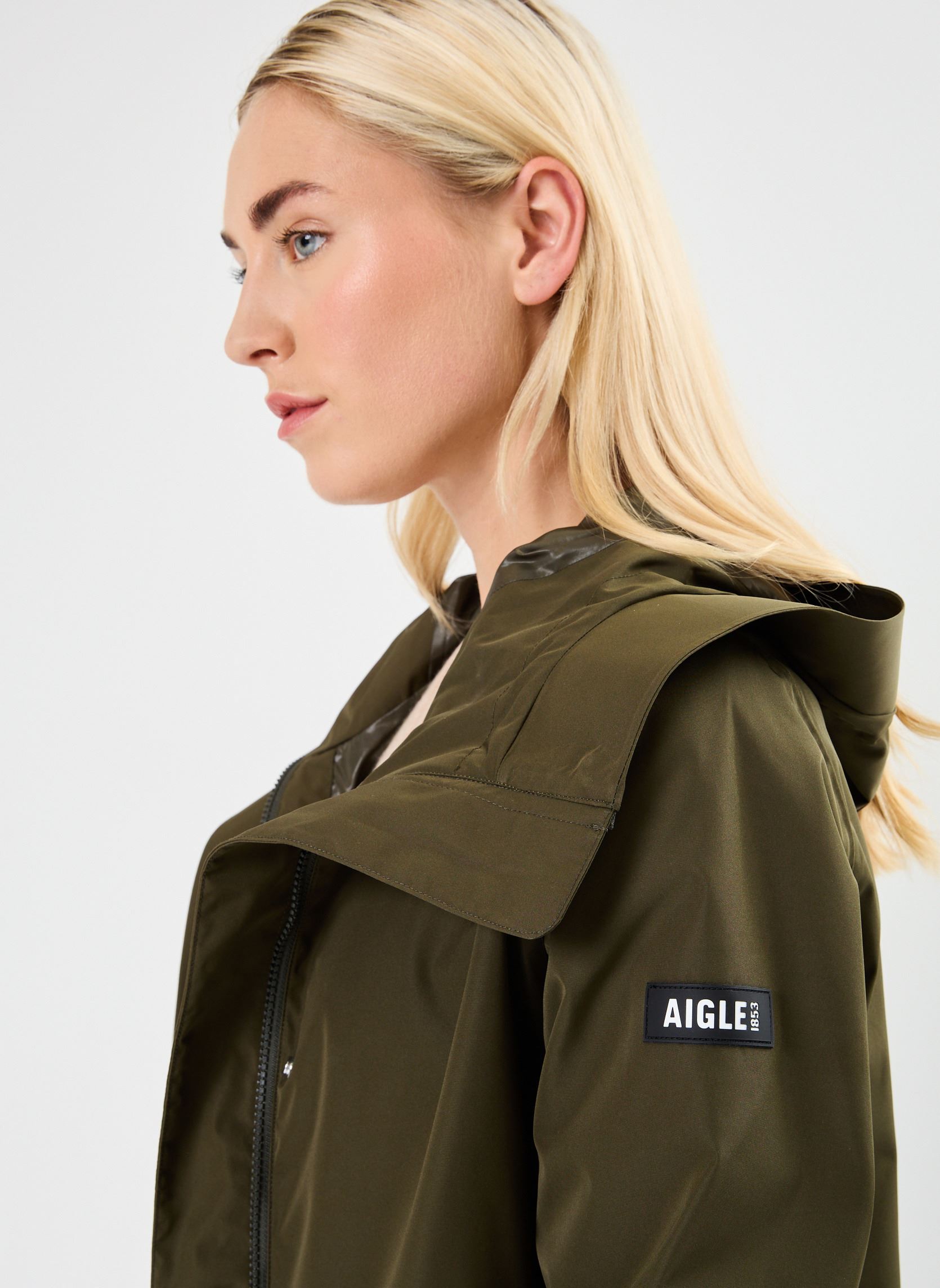 Parkas Parka longue MTD® à capuche femme vert Aigle Parkas Parka longue MTD® à capuche femme vert Algue