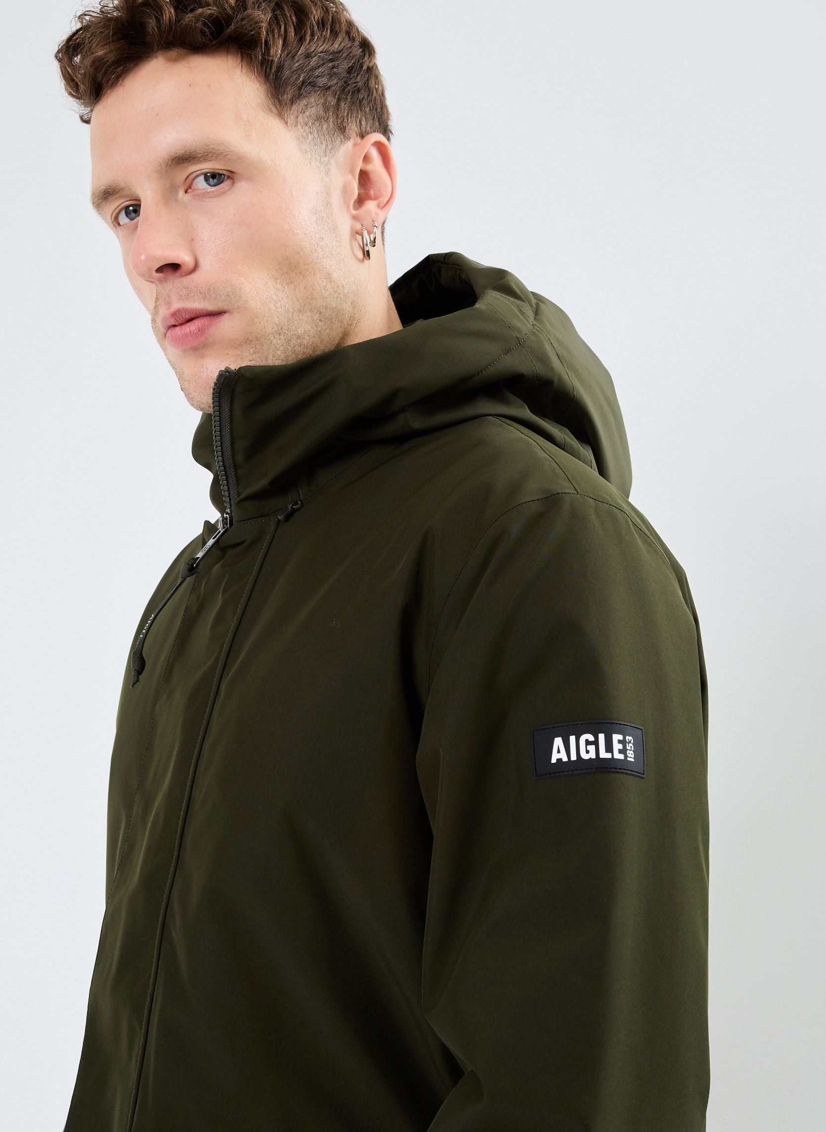 Parkas Parka longue Gore-Tex® à capuche - Très homme vert Aigle Parkas Parka longue Gore-Tex® à capuche - Très homme vert ALGUE