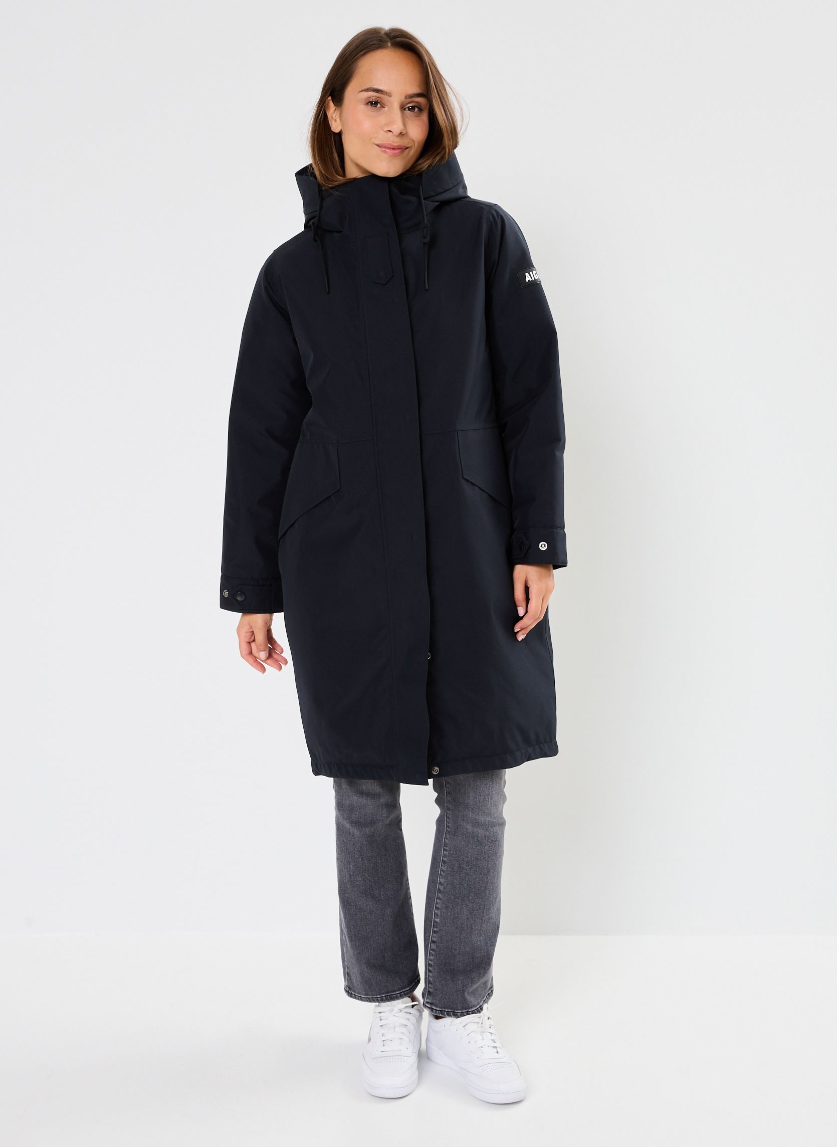 Parkas Parka longue Gore-Tex® à capuche - Très femme noir Aigle Parkas Parka longue Gore-Tex® à capuche - Très femme noir NOIR