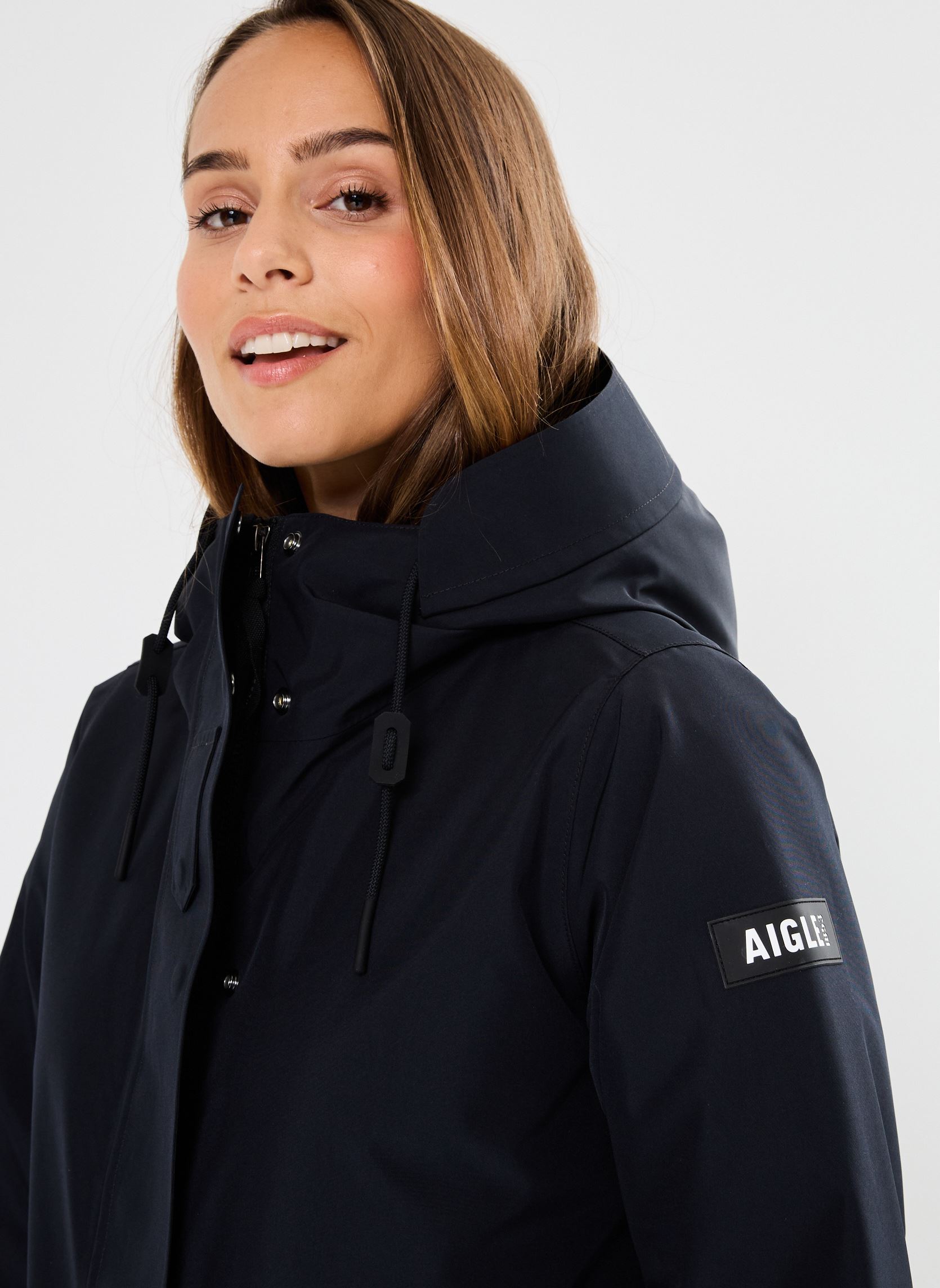 Parkas Parka longue Gore-Tex® à capuche - Très femme noir Aigle Parkas Parka longue Gore-Tex® à capuche - Très femme noir NOIR
