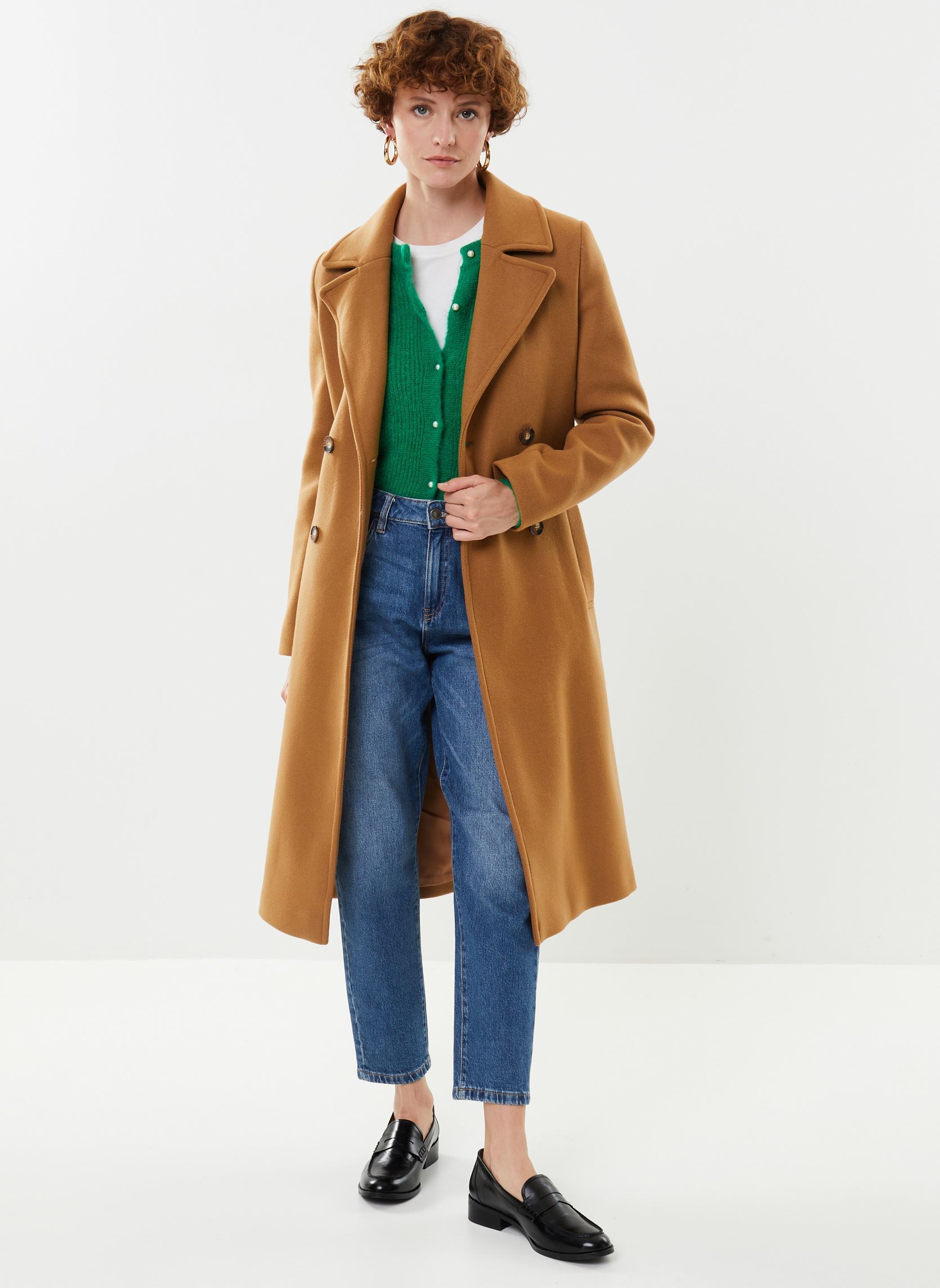 Manteaux VIENNE laine femme marron Georgia Rose Manteaux VIENNE laine femme marron CAMEL