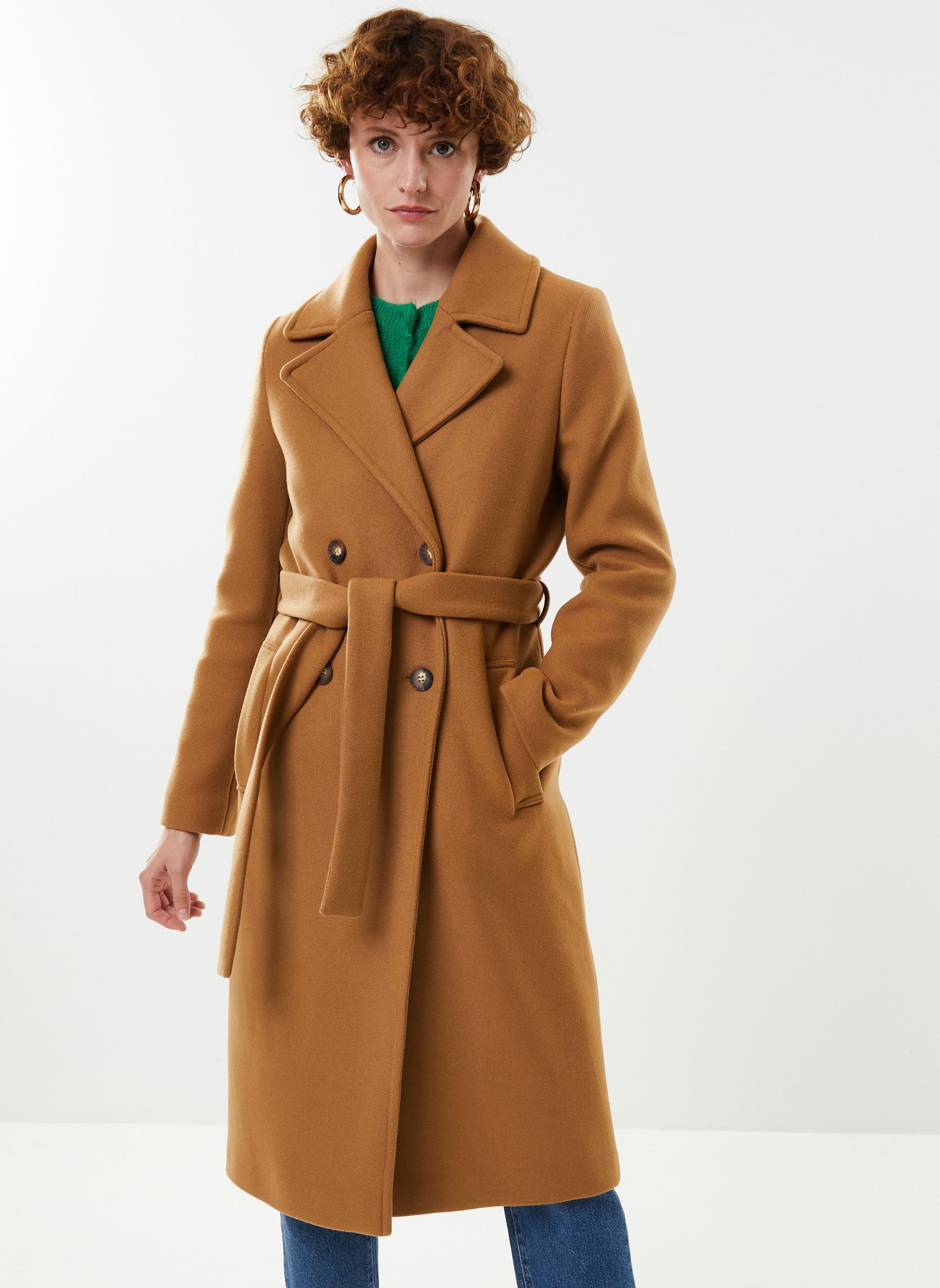 Manteaux VIENNE laine femme marron Georgia Rose Manteaux VIENNE laine femme marron CAMEL