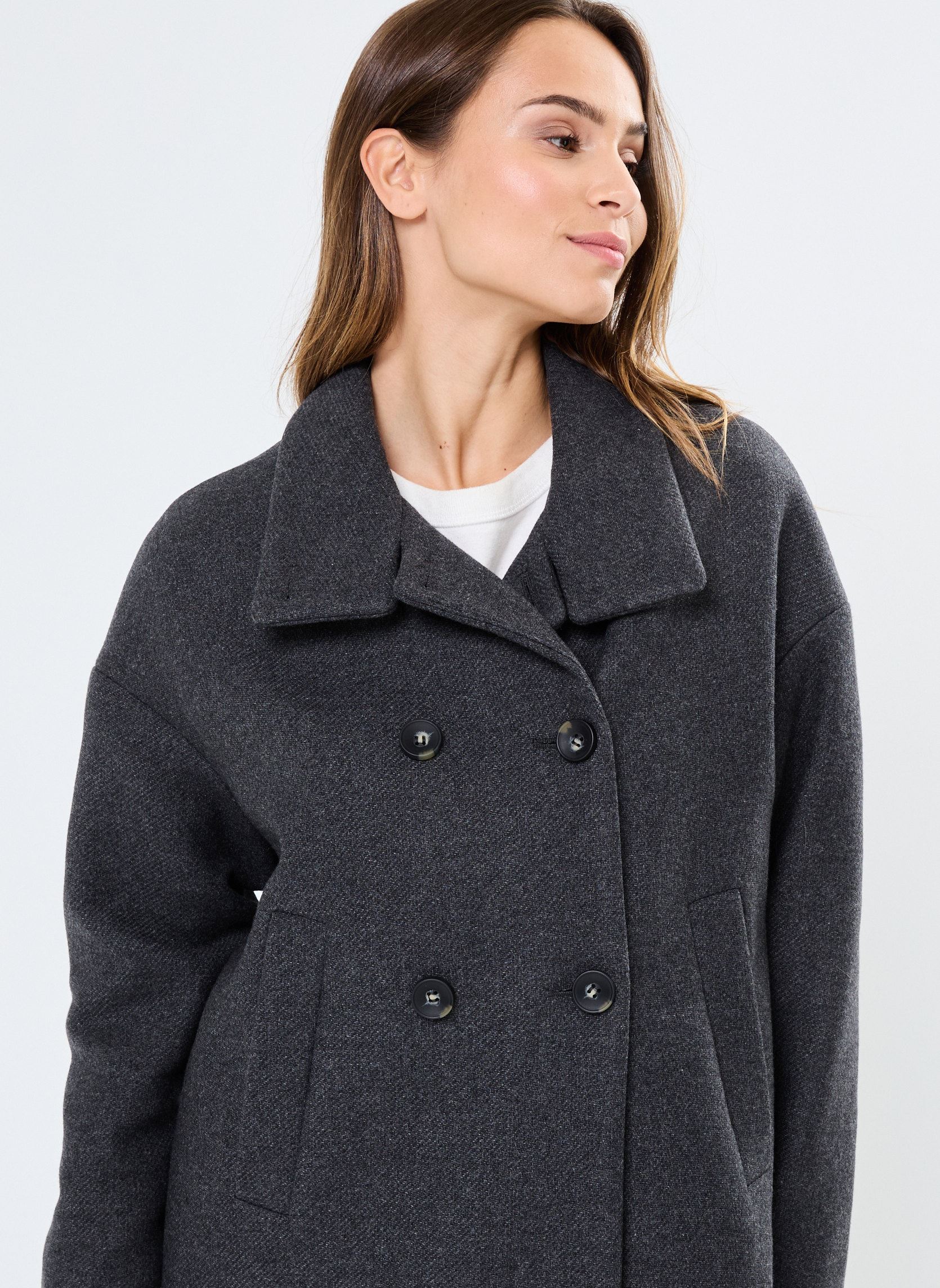 Mantels VENEZUELA laine dames grijs Georgia Rose Mantels VENEZUELA laine dames grijs ANTHRACITE