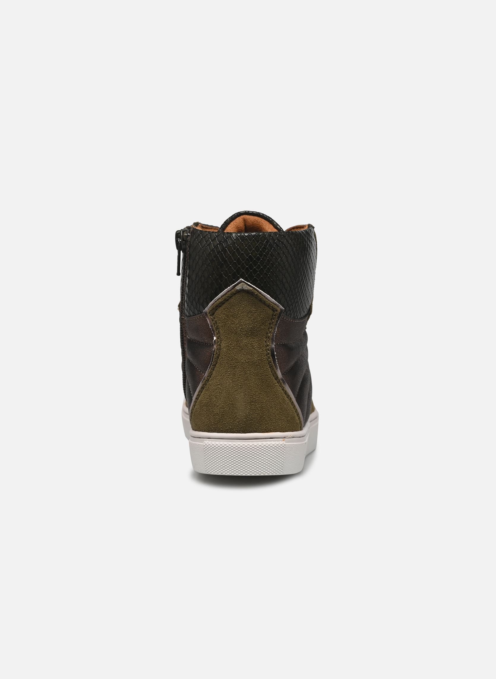 Hoge sneakers QL4750 dames groen Divine Factory Hoge sneakers QL4750 dames groen Kaki 2