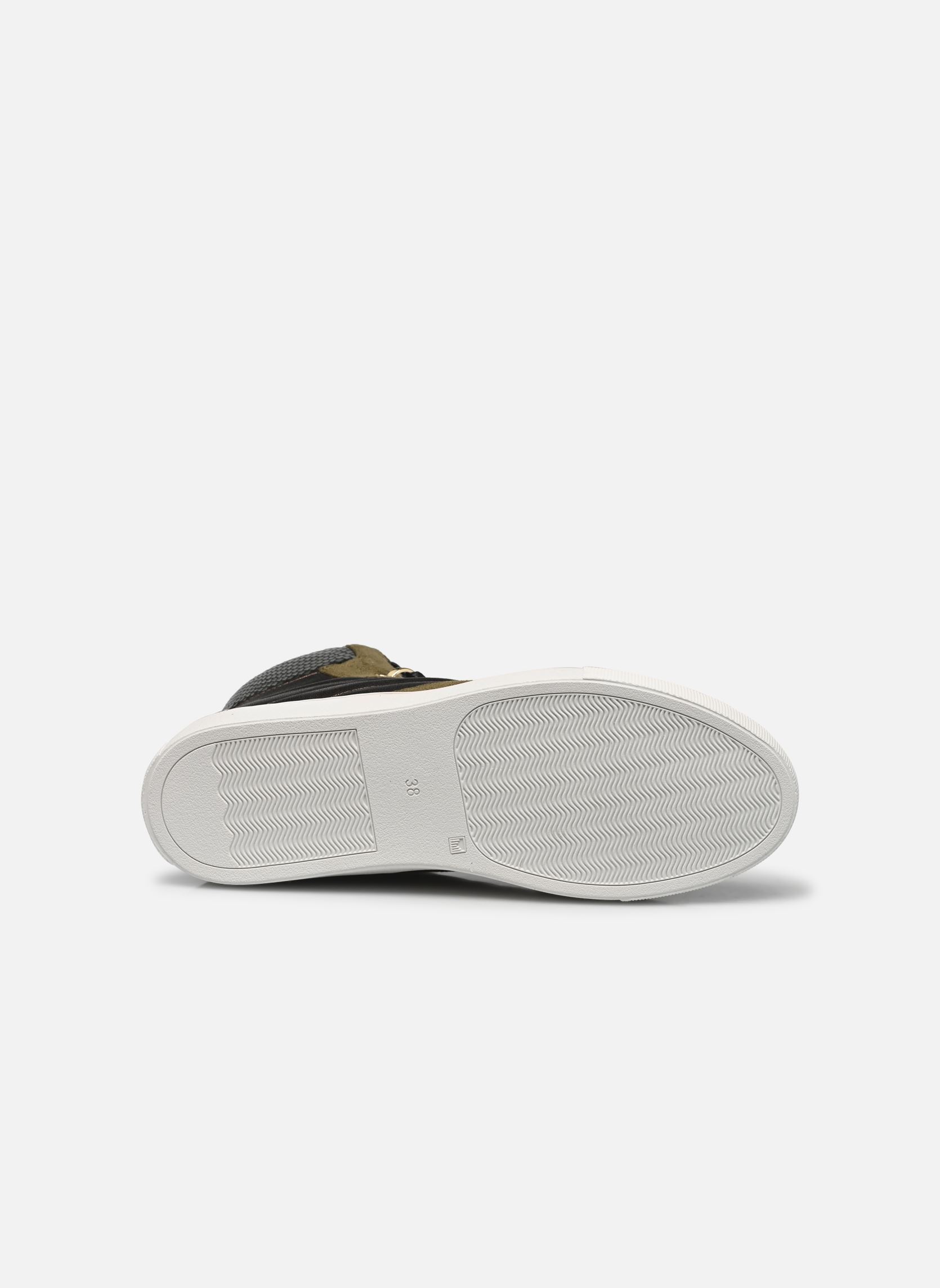 Hoge sneakers QL4750 dames groen Divine Factory Hoge sneakers QL4750 dames groen Kaki 2