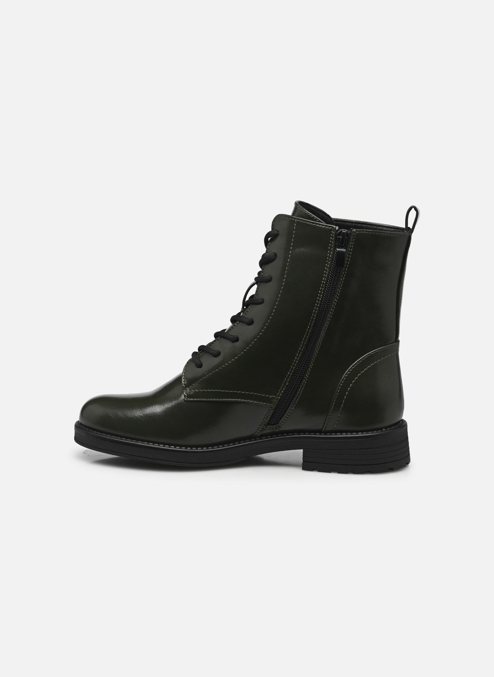 Bottines à lacets XH4918 femme vert Divine Factory Bottines à lacets XH4918 femme vert Kaki