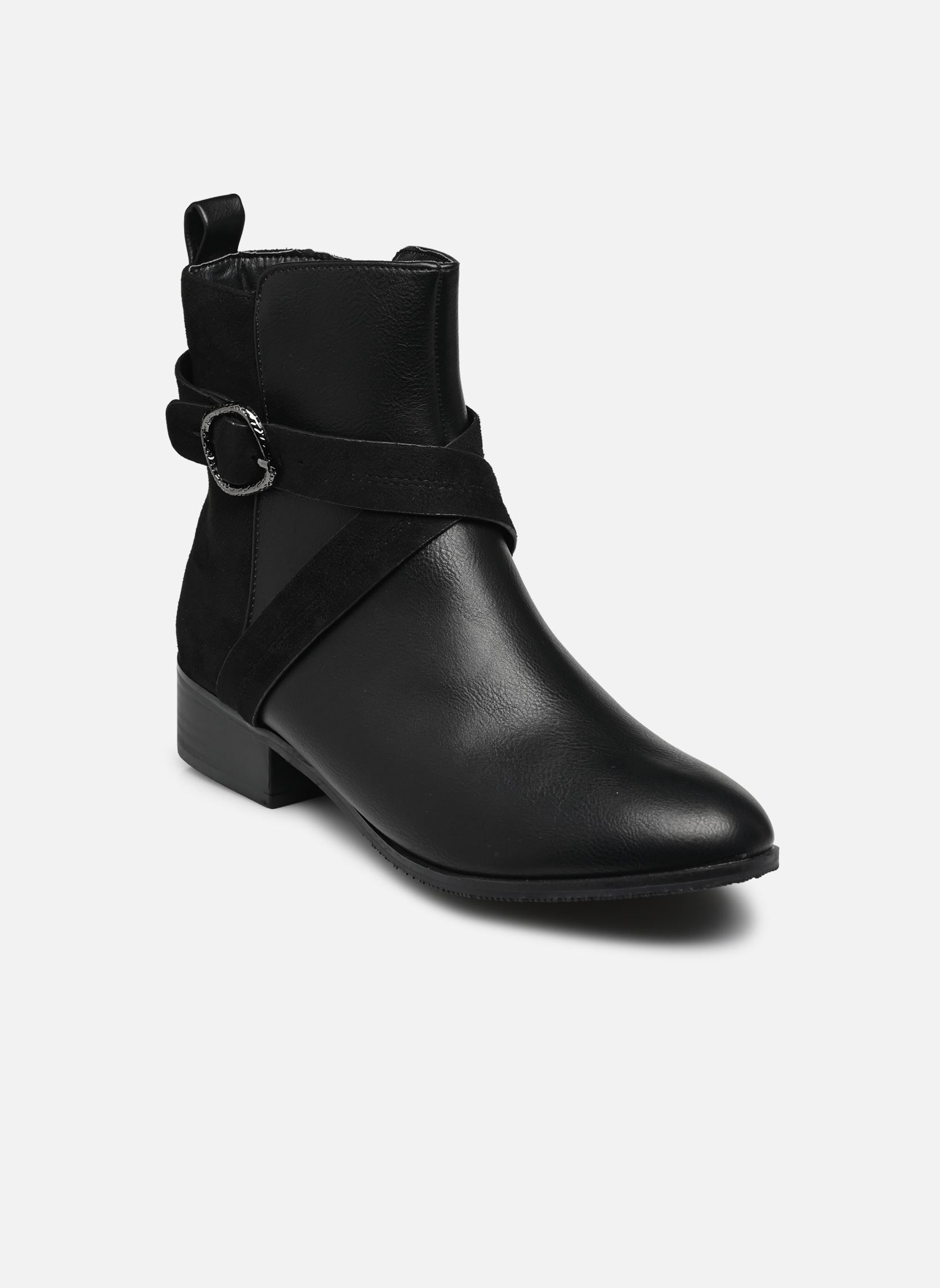 Enkellaarzen en boots QL4942_NOIR dames zwart Divine Factory Enkellaarzen en boots QL4942_NOIR dames zwart Noir