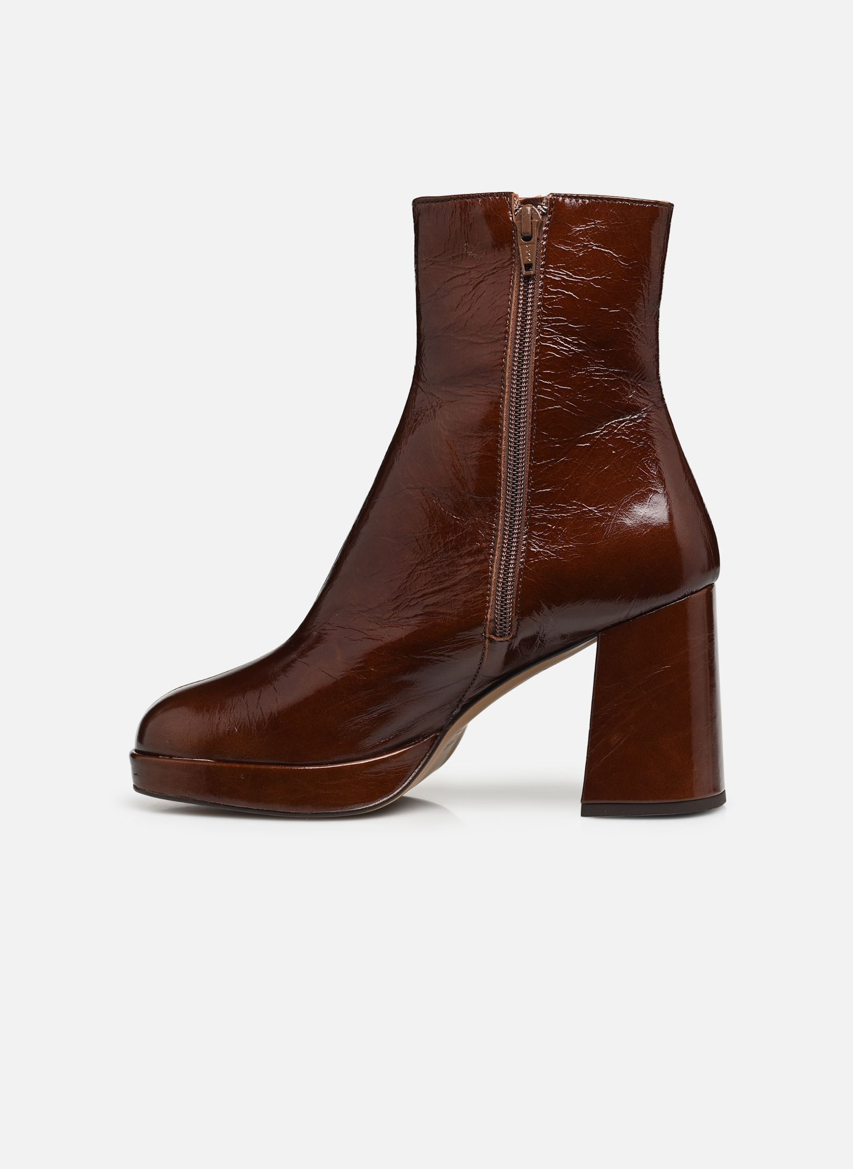 Stiefeletten und Stiefel VORIS damen braun Jonak Stiefeletten und Stiefel VORIS damen braun CUIR BRILLANT MARRON