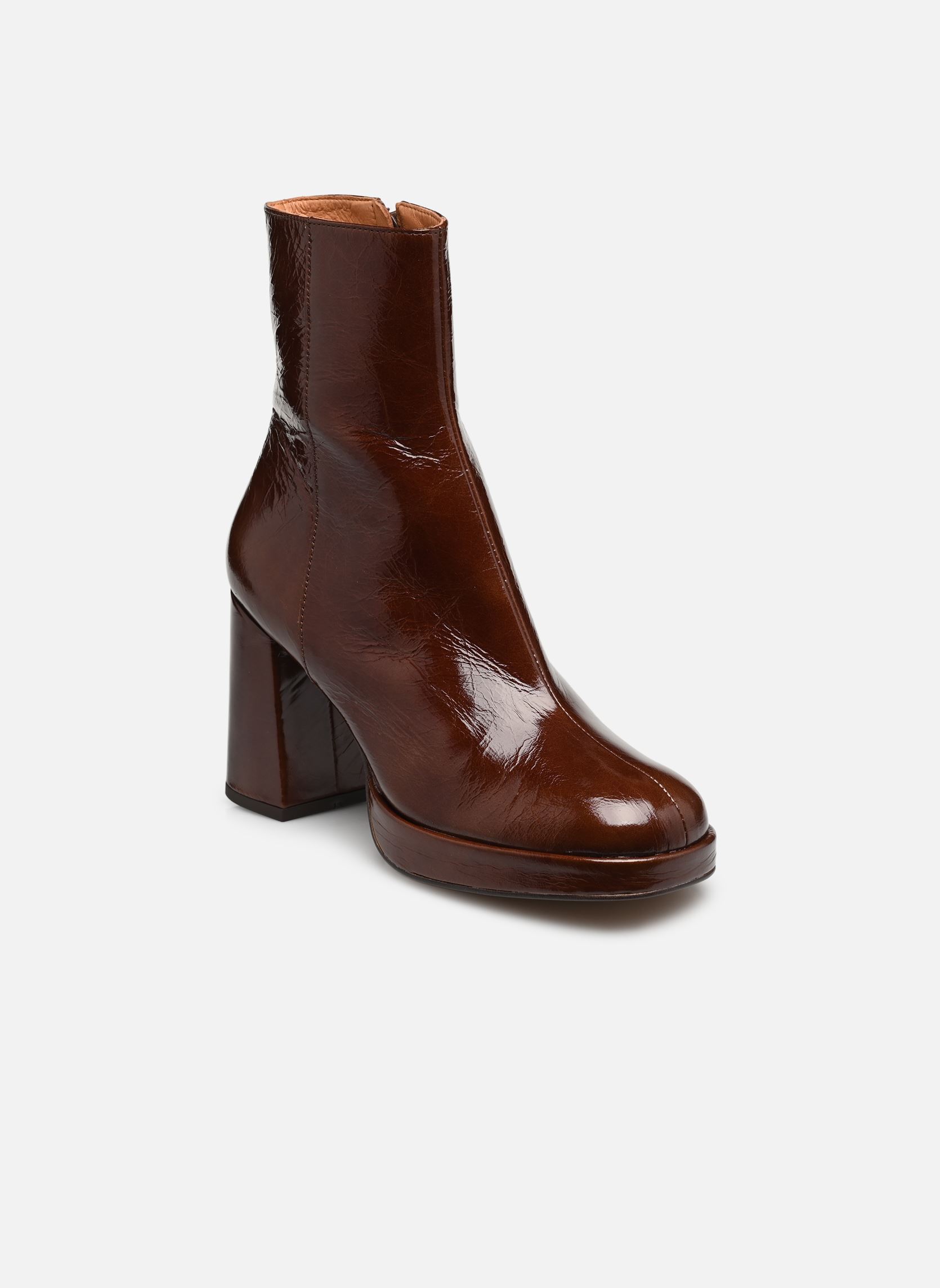 Stiefeletten und Stiefel VORIS damen braun Jonak Stiefeletten und Stiefel VORIS damen braun CUIR BRILLANT MARRON
