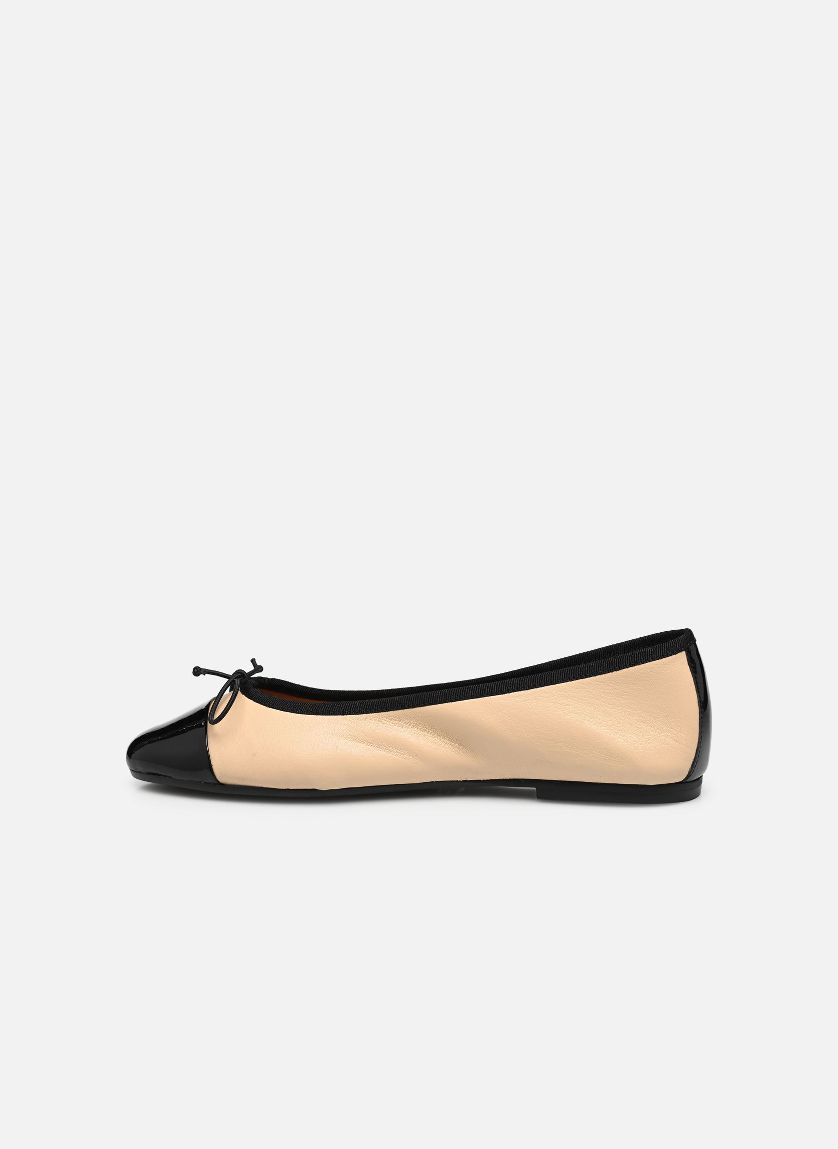 Ballerines classiques DAXI femme beige Jonak Ballerines classiques DAXI femme beige Vernis/Cuir Noir/Beige