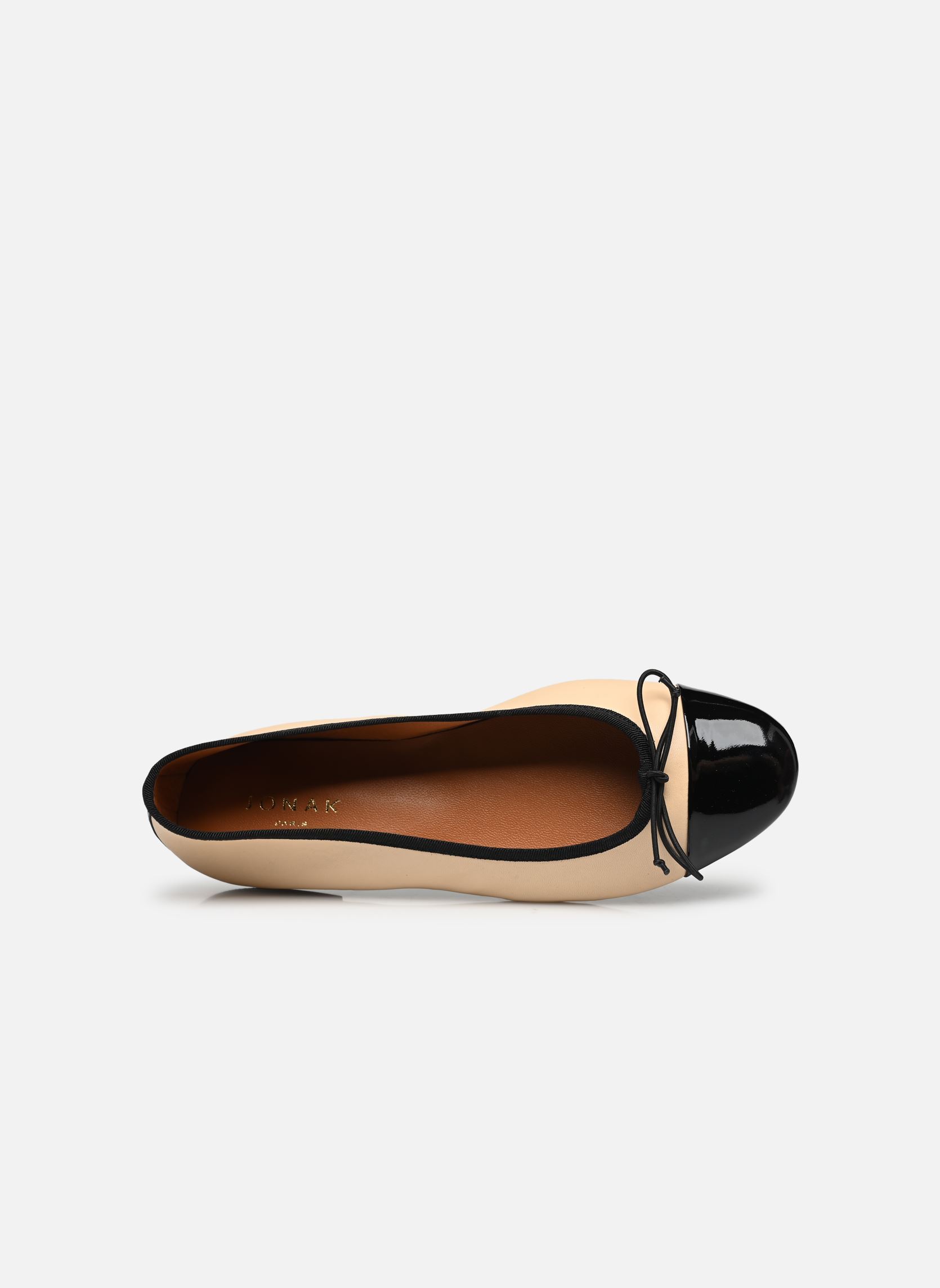 Ballerines classiques DAXI femme beige Jonak Ballerines classiques DAXI femme beige Vernis/Cuir Noir/Beige