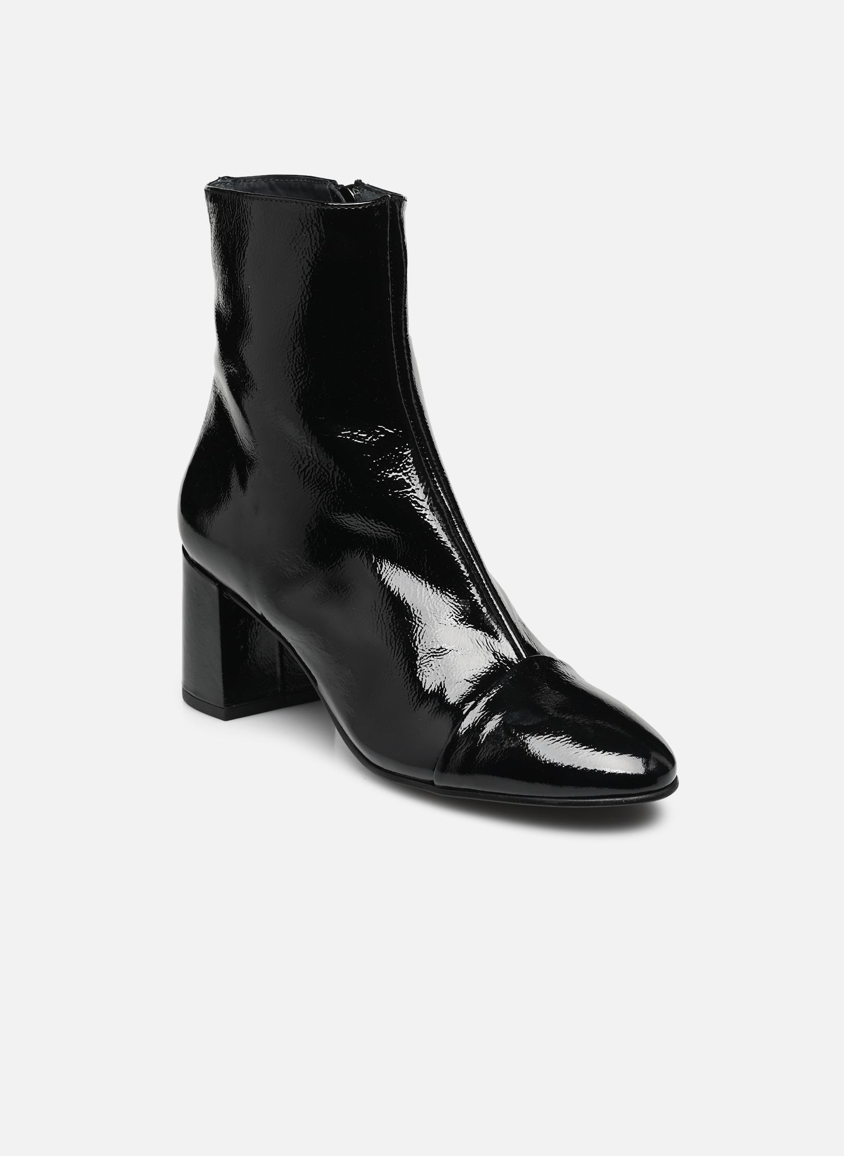 Stiefeletten und Stiefel DONIAMA damen schwarz Jonak Stiefeletten und Stiefel DONIAMA damen schwarz VERNIS PLISSE NOIR