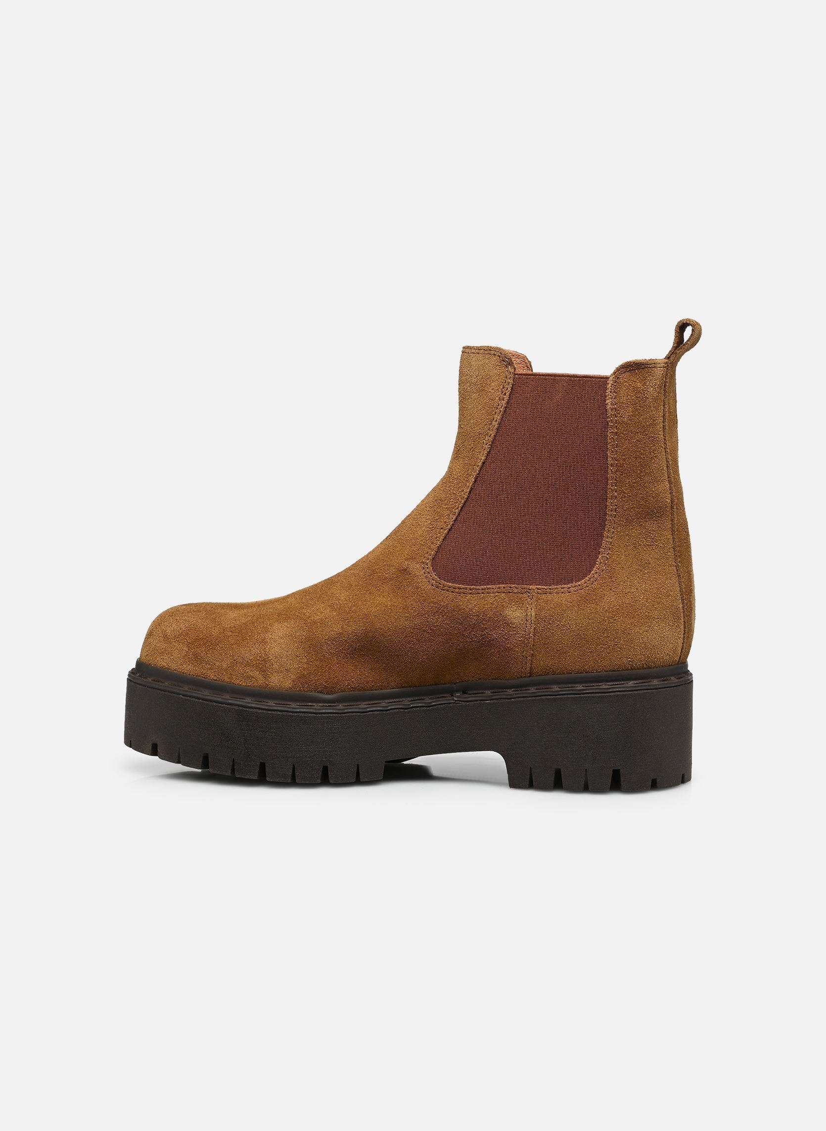 Enkellaarzen en boots RAVIE dames bruin Jonak Enkellaarzen en boots RAVIE dames bruin Croute Cognac