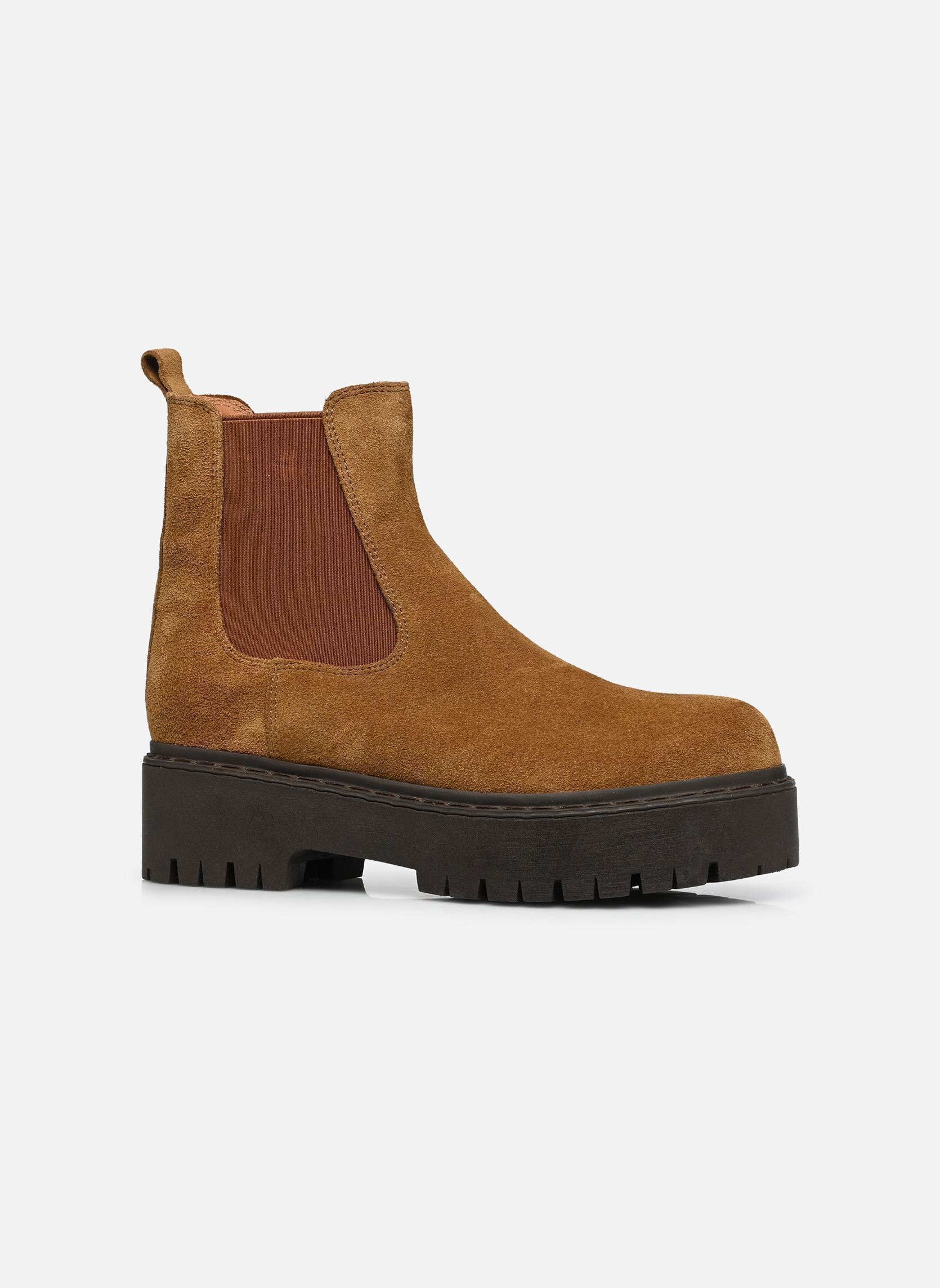 Enkellaarzen en boots RAVIE dames bruin Jonak Enkellaarzen en boots RAVIE dames bruin Croute Cognac