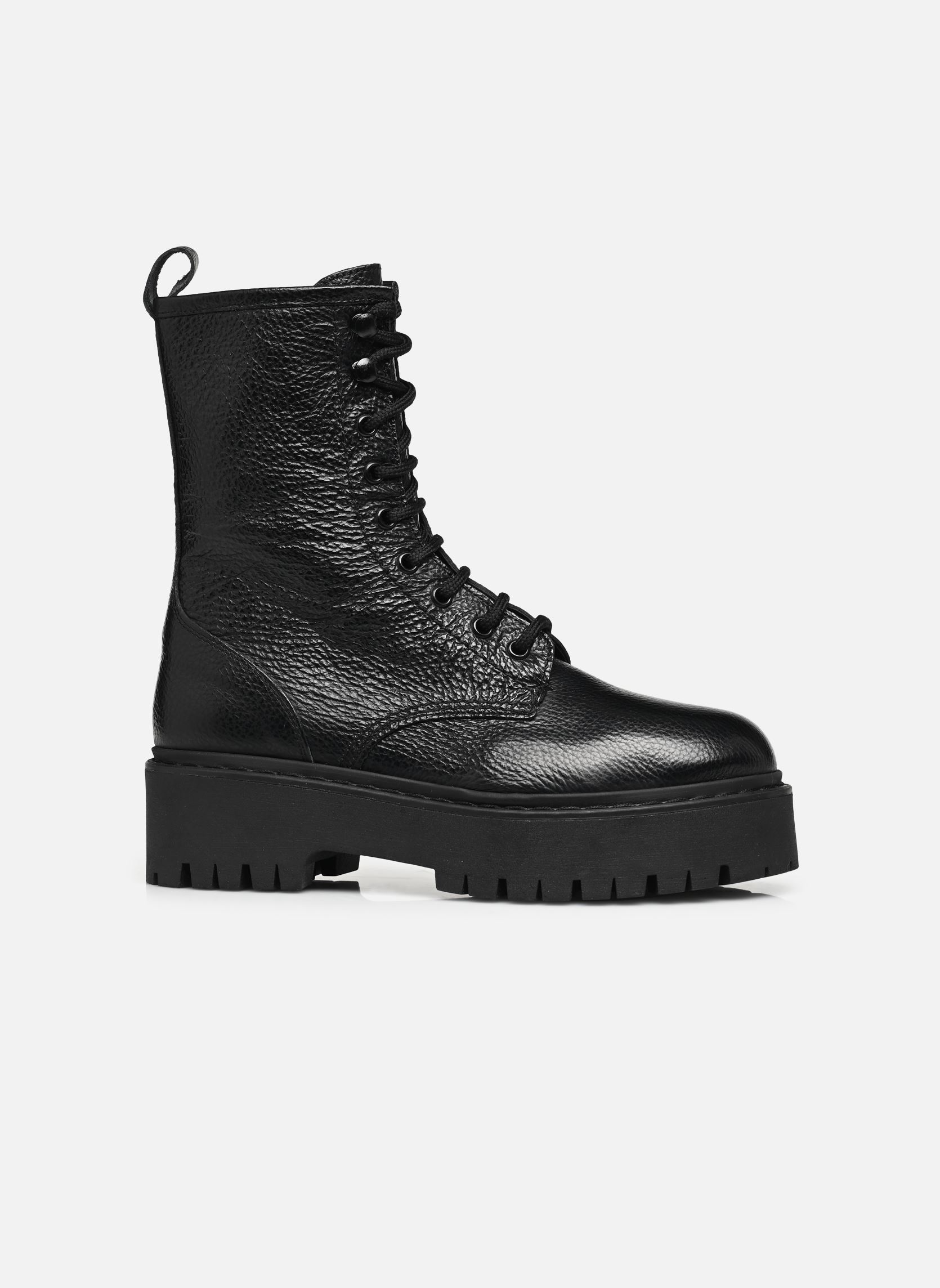 Geschnürte Stiefeletten ROBBO damen schwarz Jonak Geschnürte Stiefeletten ROBBO damen schwarz CUIR GRAINE NOIR