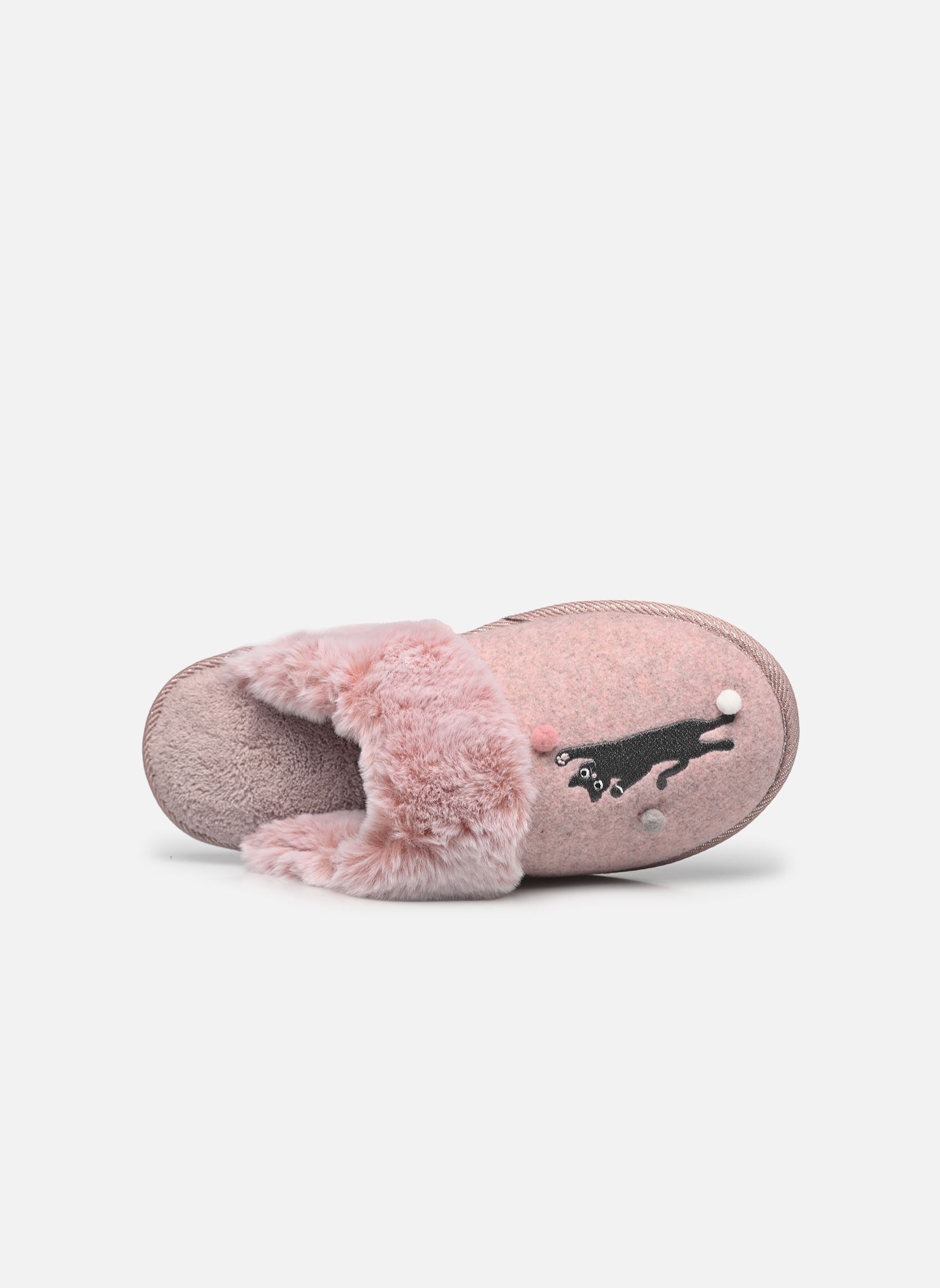 Chaussons Mule plate - Feutrine - Chat Fantasie femme rose Isotoner Chaussons Mule plate - Feutrine - Chat Fantasie femme rose Rose chine