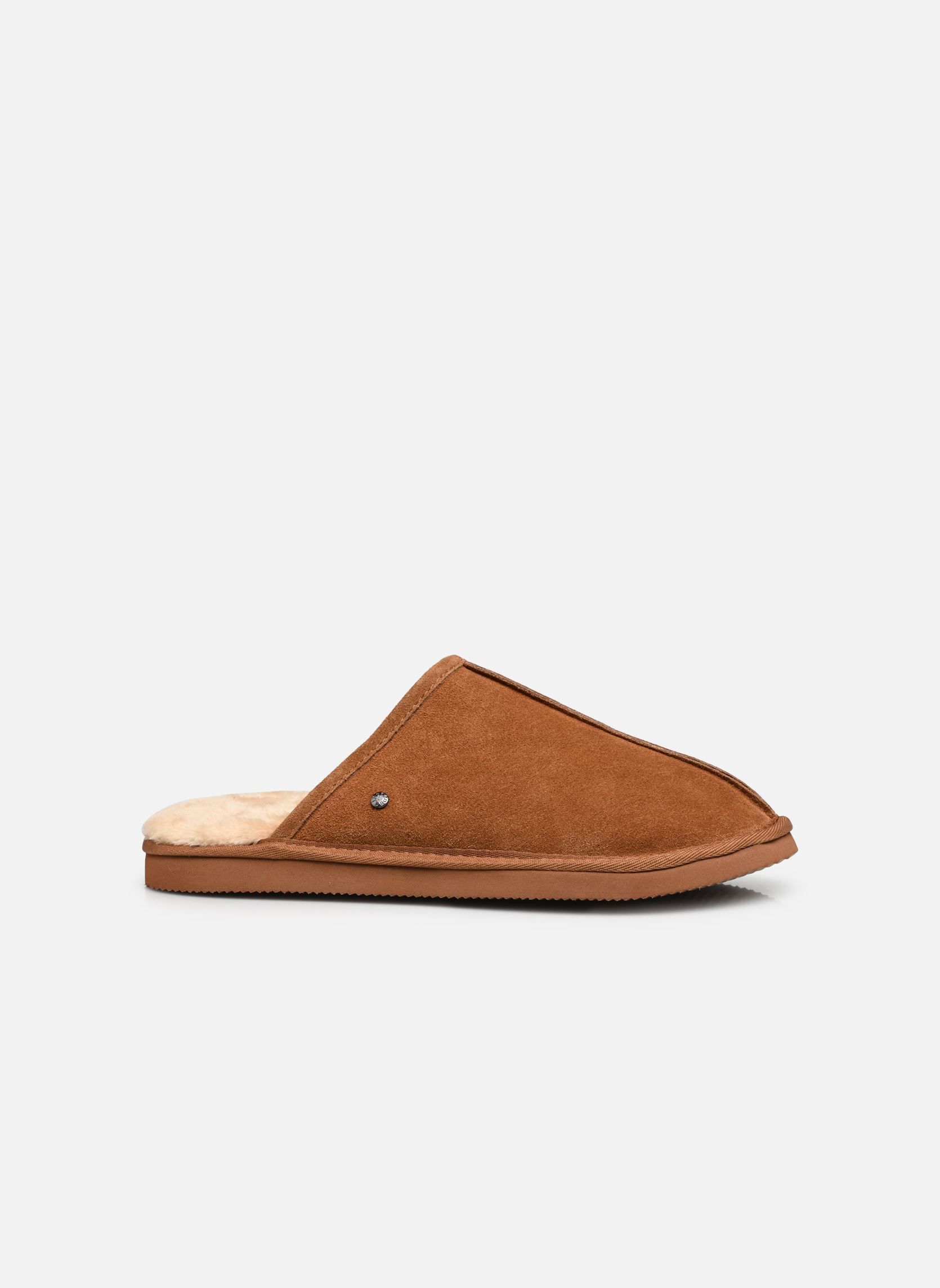 Chaussons Mule Eva - Cuir et Fausse Fourrure homme marron Isotoner Chaussons Mule Eva - Cuir et Fausse Fourrure homme marron Camel