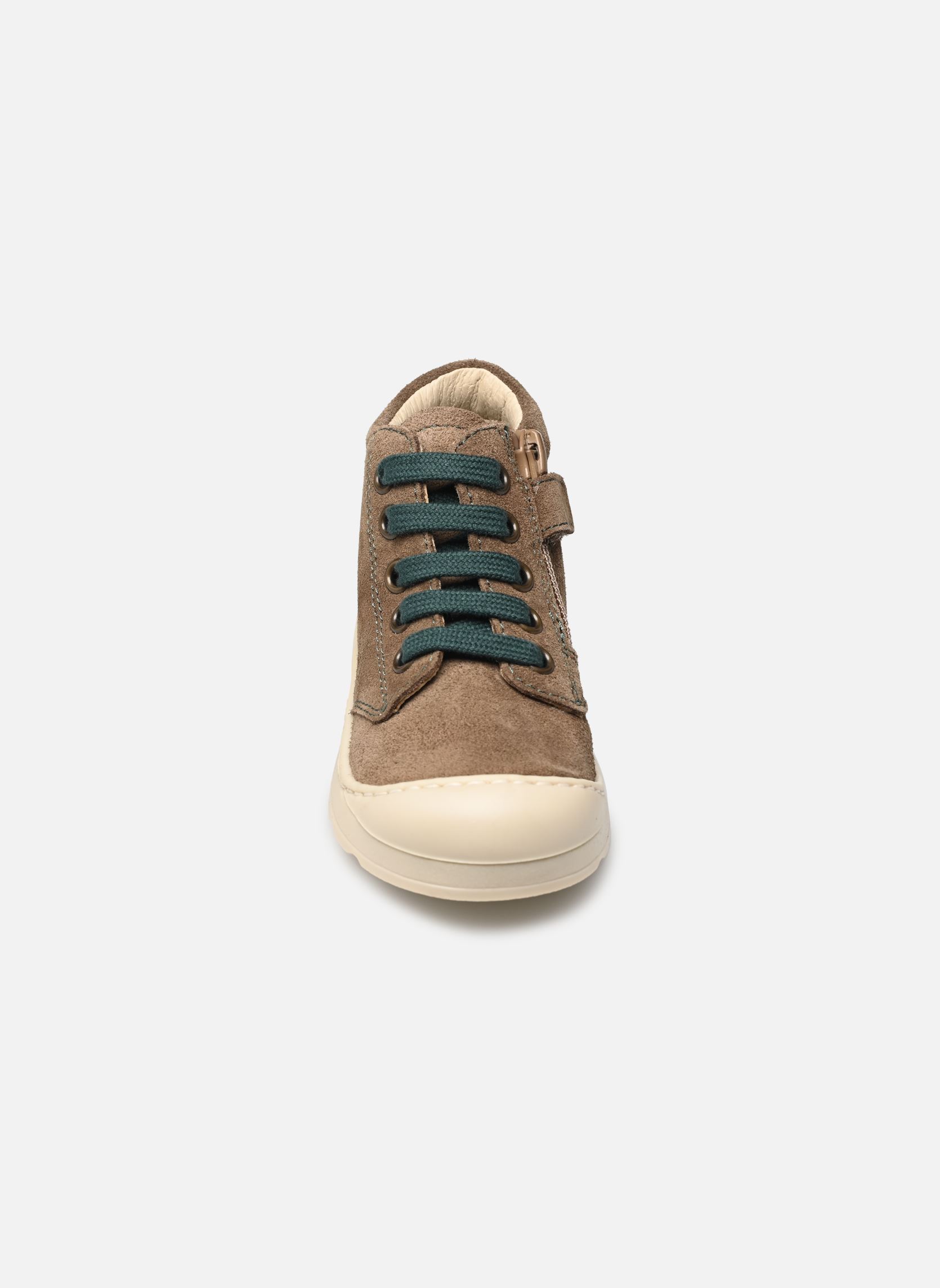 Stiefeletten / Ankle Boots LABLOOM ZIP jungen braun Naturino Stiefeletten / Ankle Boots LABLOOM ZIP jungen braun SUEDE LIGHT BROWN GREEN BOTTLE